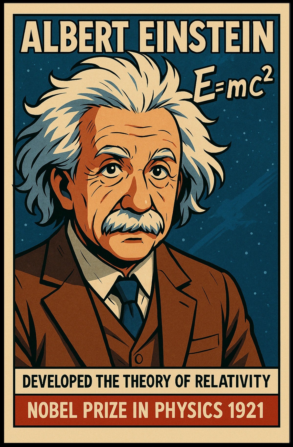 Albert Einstein Theory Of Relativity Poster