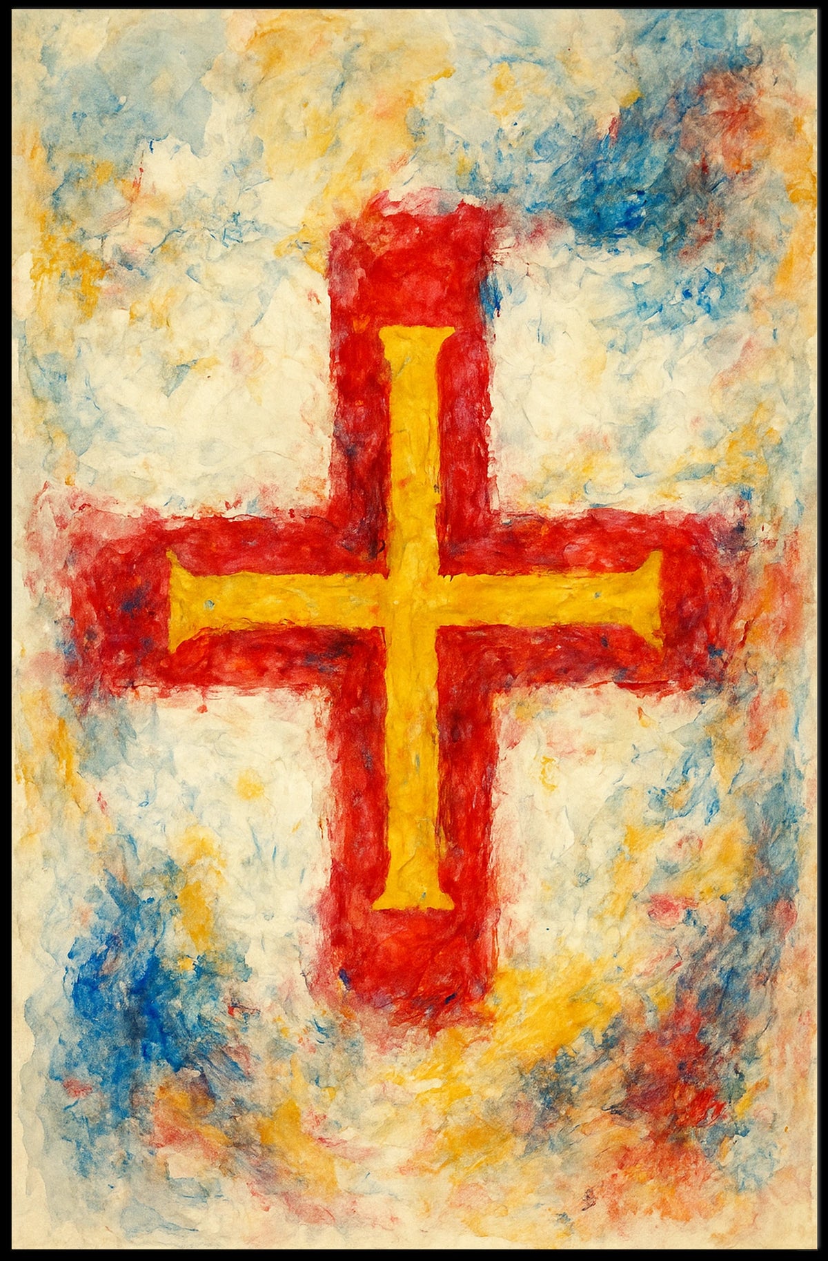 Vibrant Cross Poster