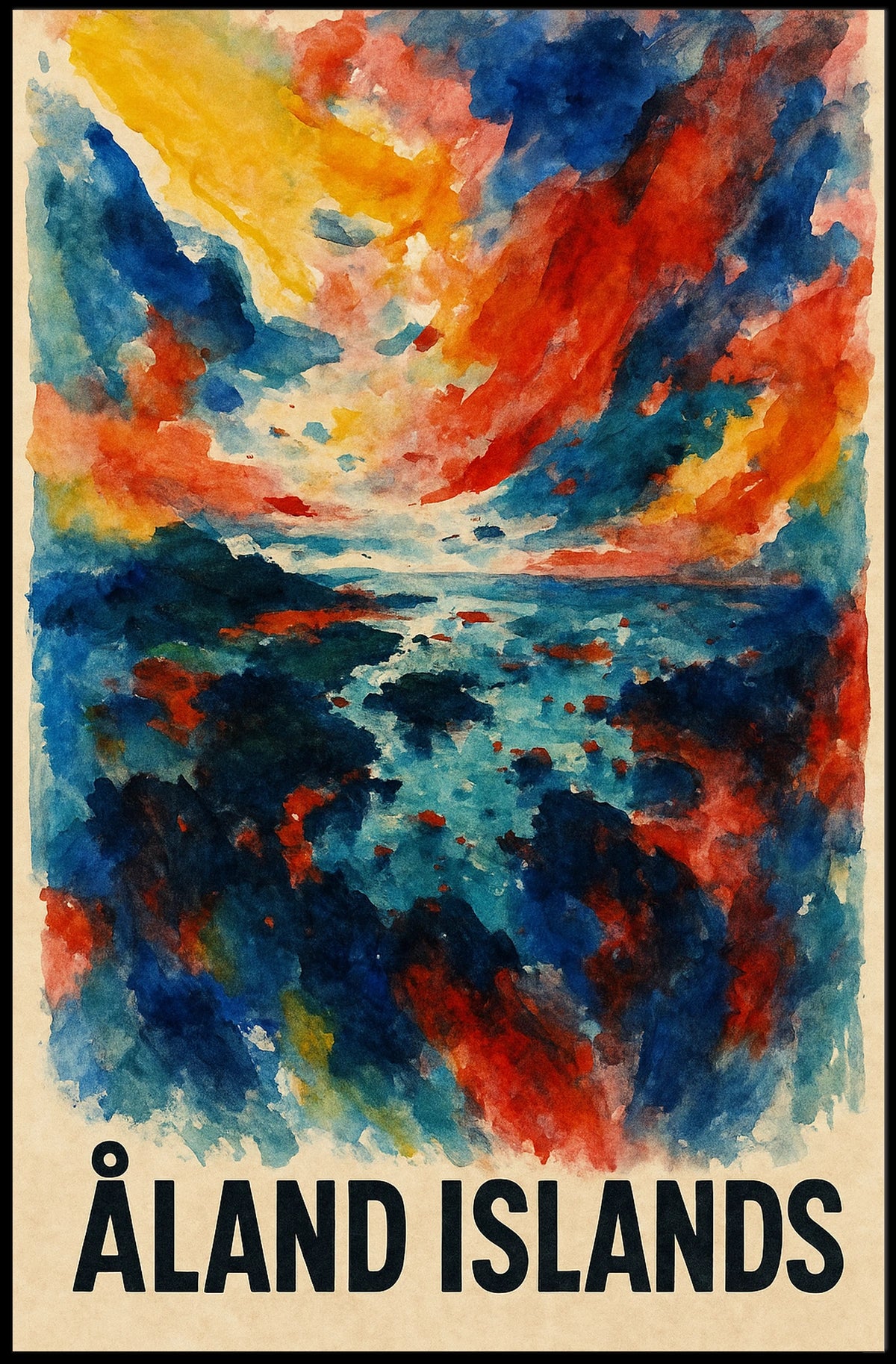 Åland Islands A Vibrant Landscape Poster