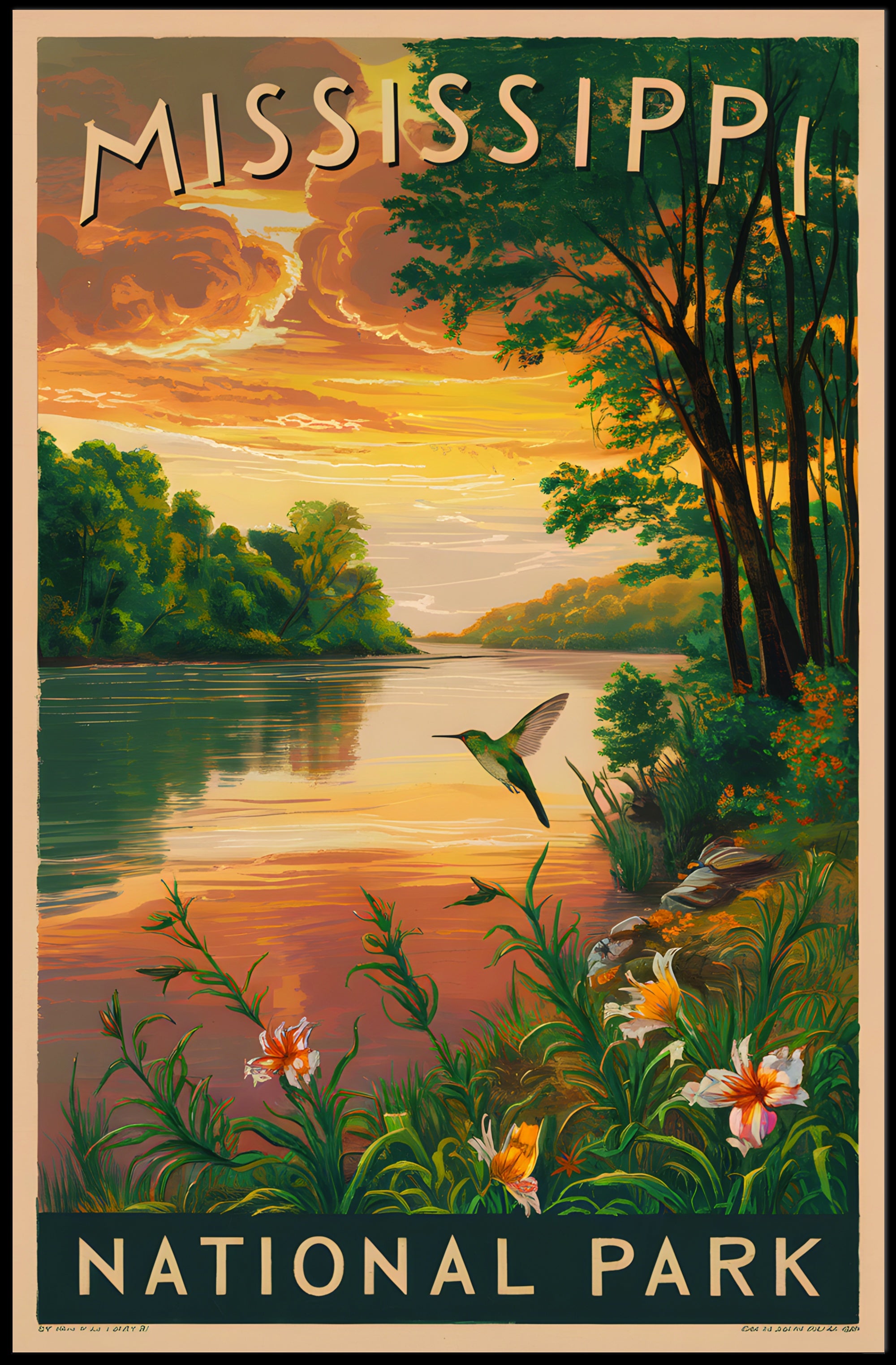 Mississippi National Park Poster