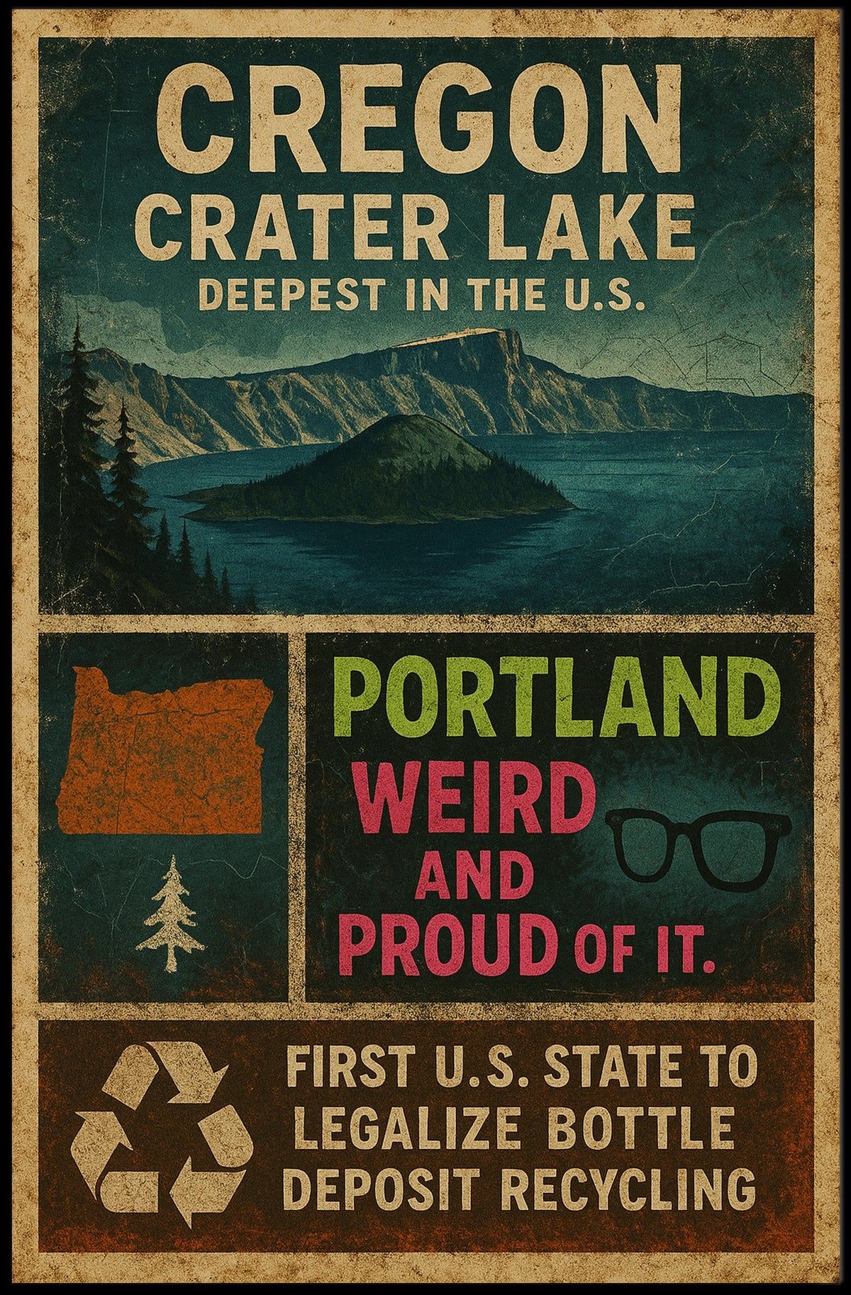 Discover Oregon Poster