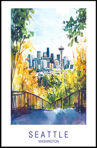 Seattle Skyline Poster PosterGoat
