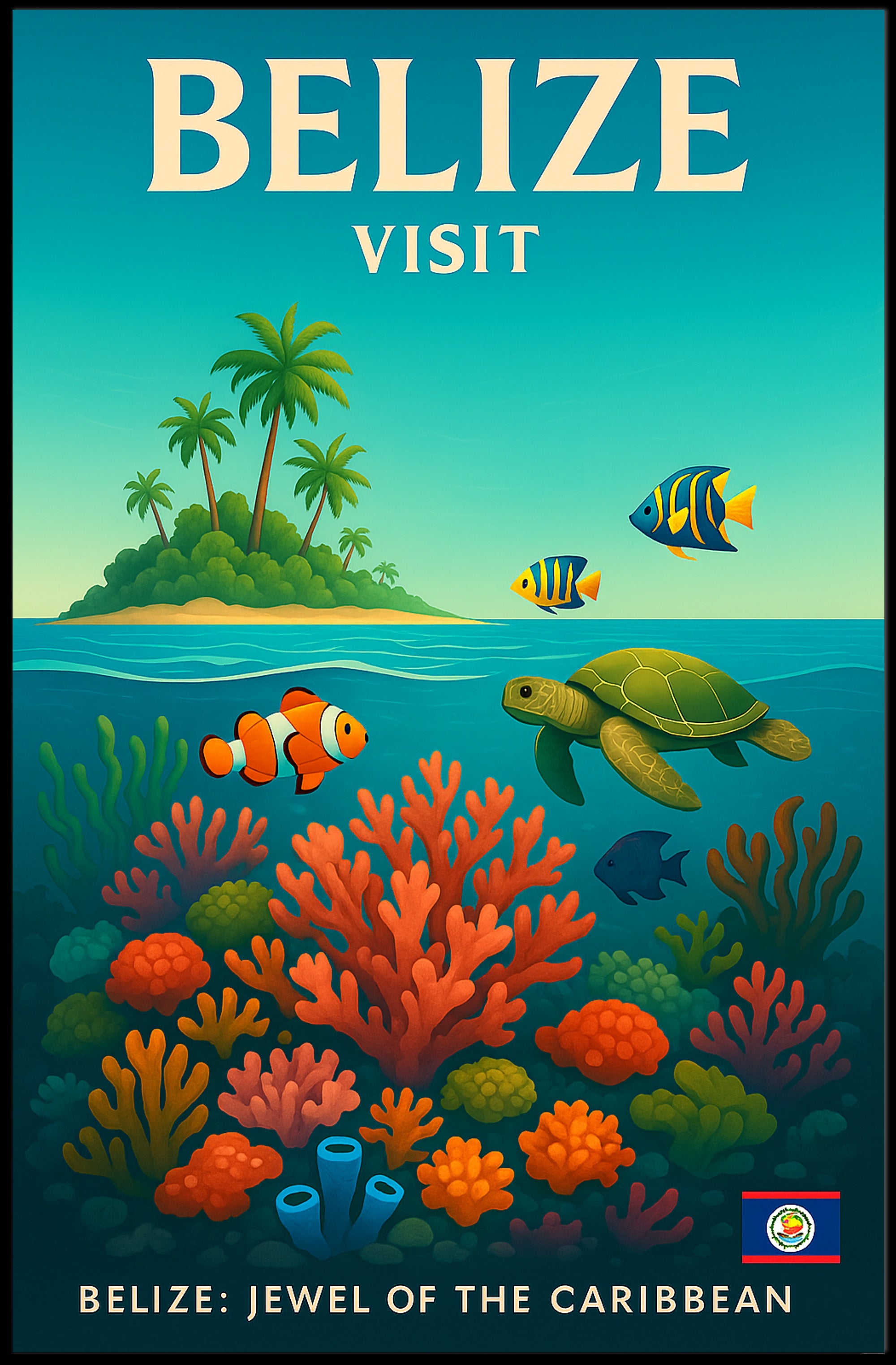 Explore Belize Poster PosterGoat