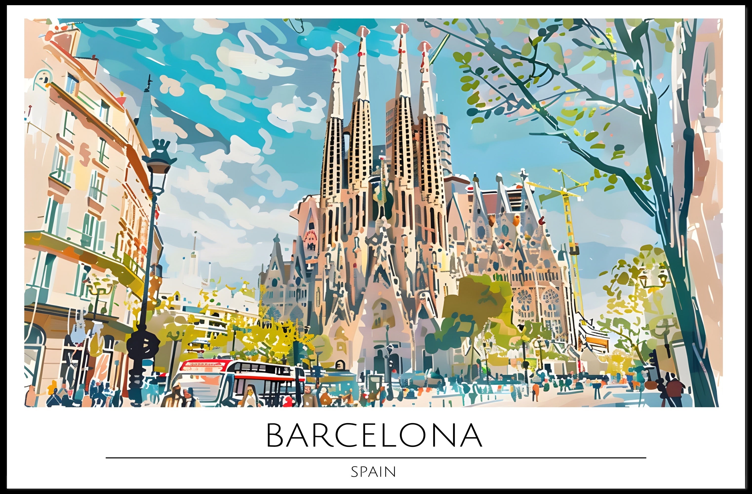 Vibrant Barcelona Poster