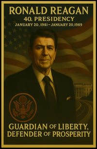Ronald Reagan Tribute Historical Presidential Poster