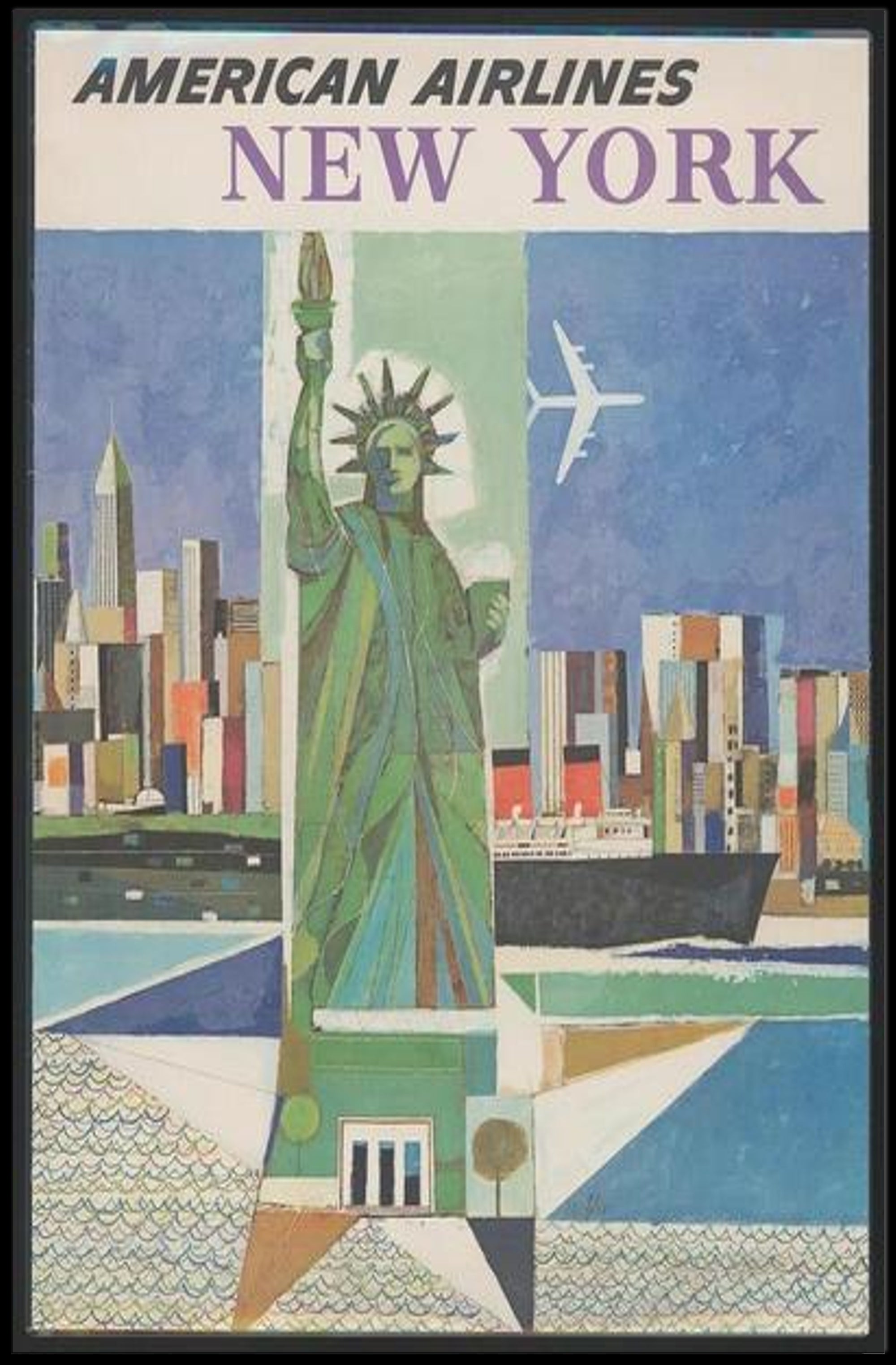 American Airlines New York Poster PosterGoat