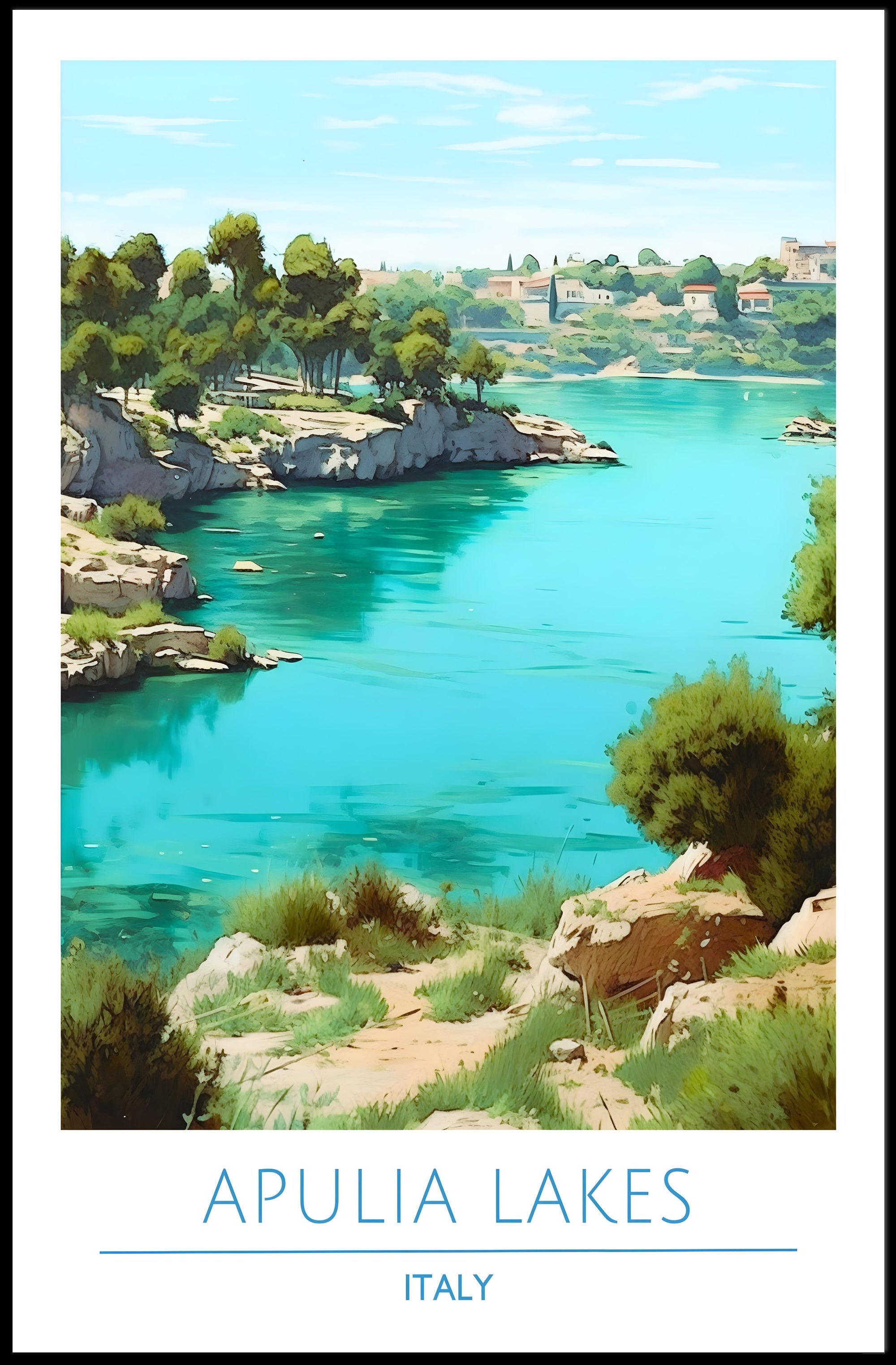 Apulia Lakes, Italy Poster