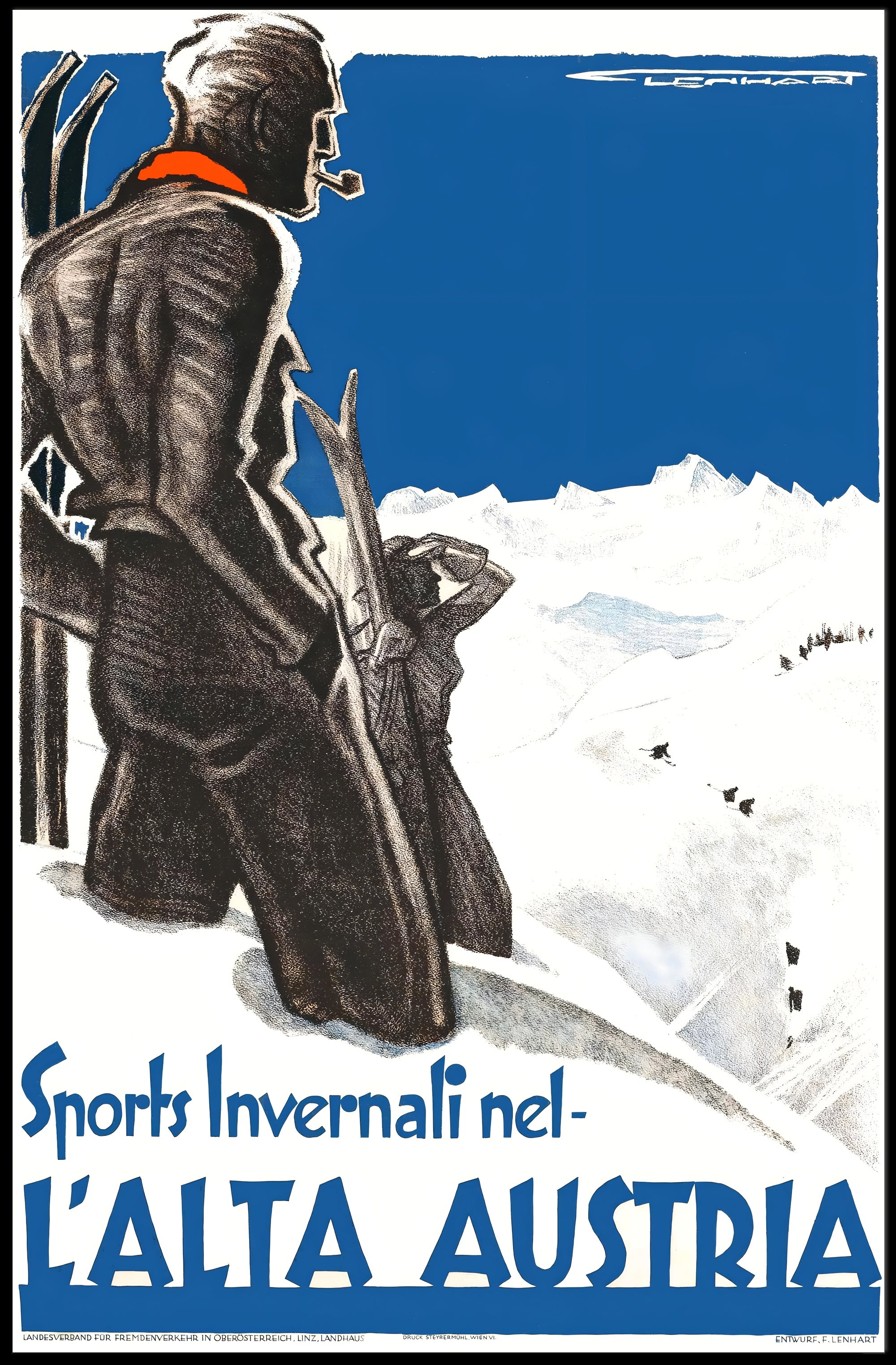 Winter Sports in Upper Austria Poster PosterGoat