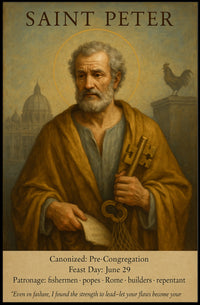Saint Peter Religious Portrait Poster - Inspirational and Educational Poster