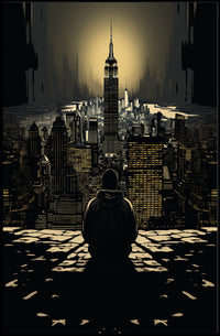 Contemplation Over The Cityscape Poster