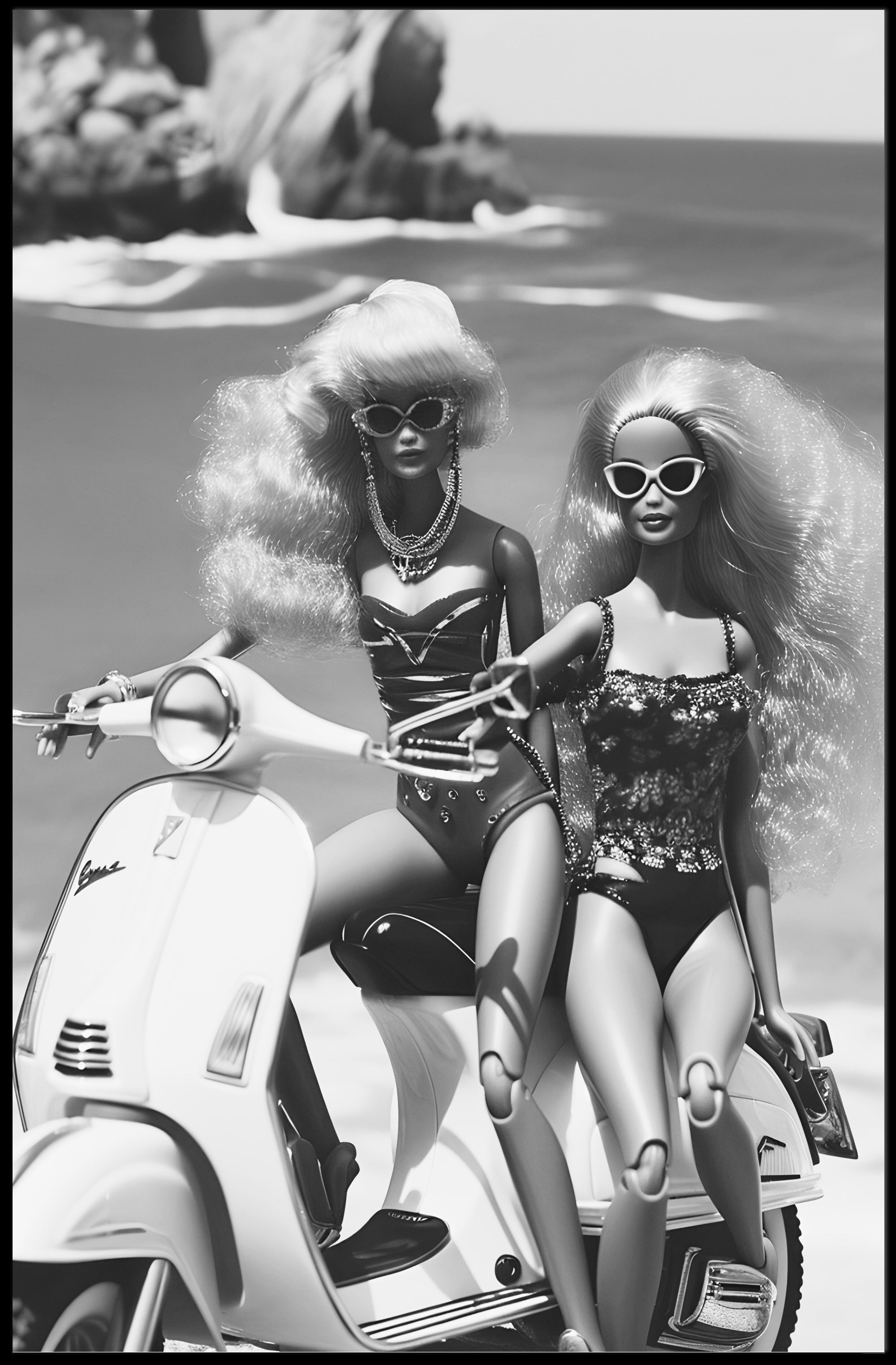 Stylish Summer Adventure Vintage Fashion Pop Culture Poster PosterGoat