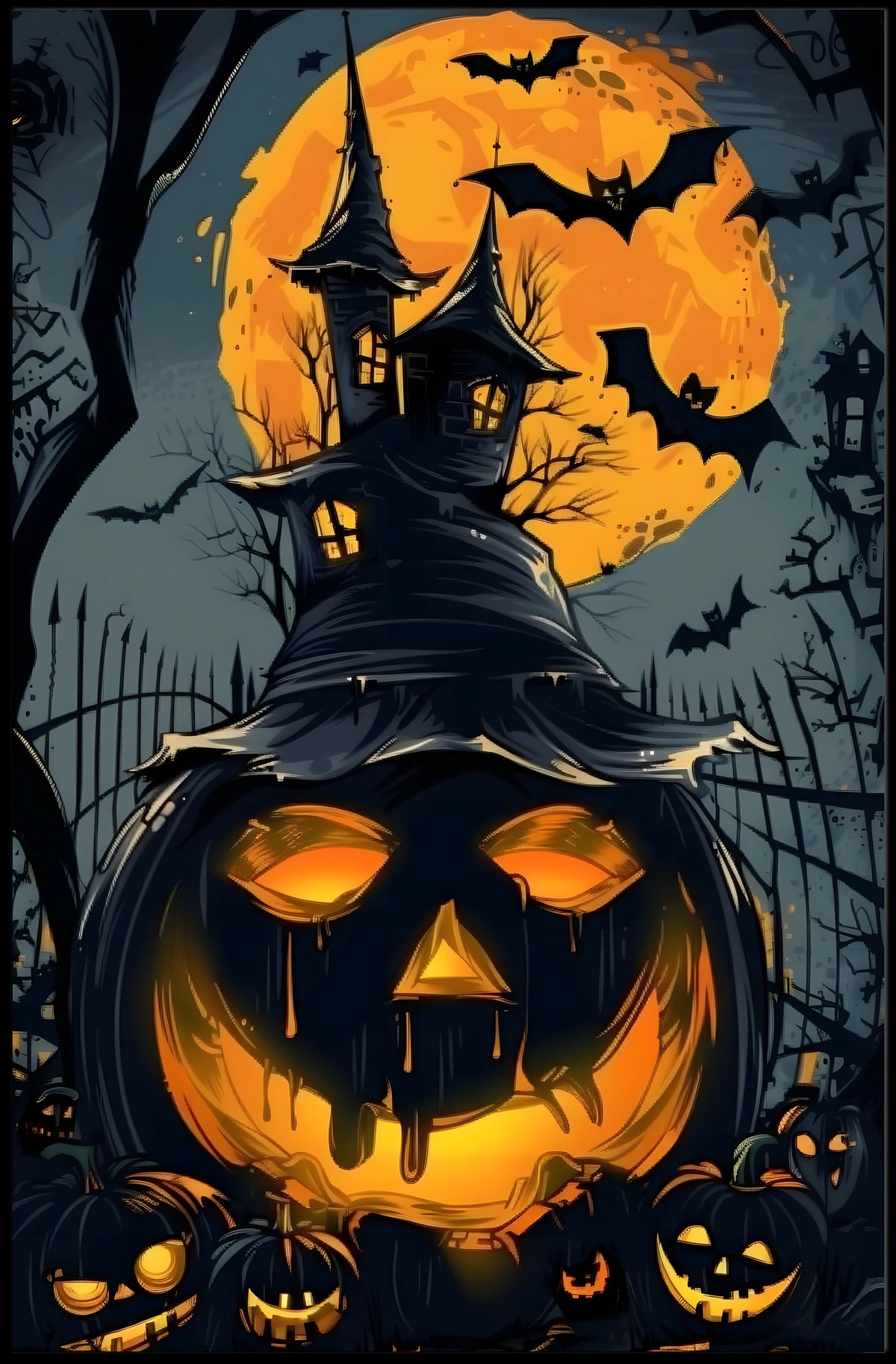 Haunted Halloween Night Poster