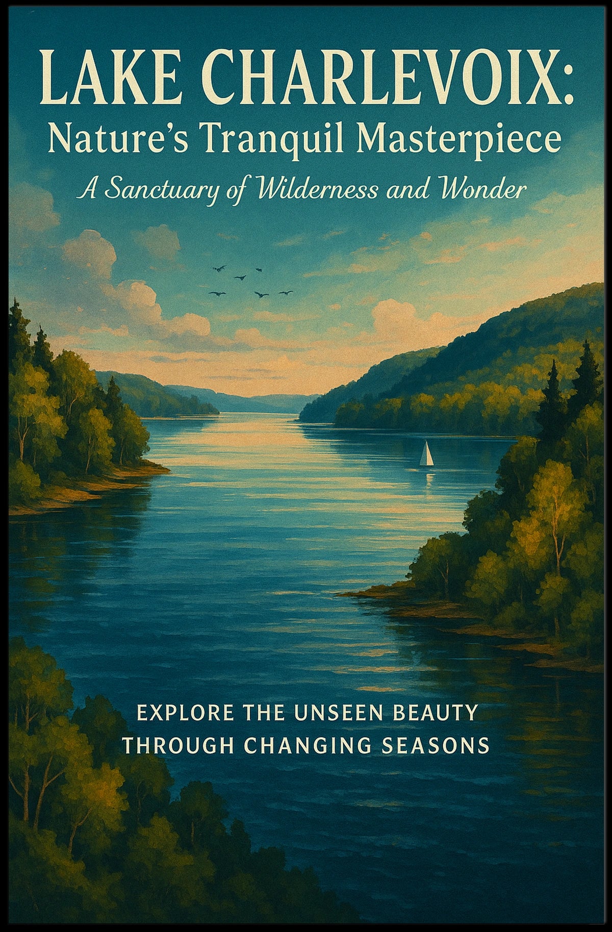 Lake Charlevoix NatureS Tranquil Poster