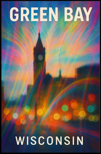 Green Bay Wisconsin Scenic Minimalist Wanderlust Poster