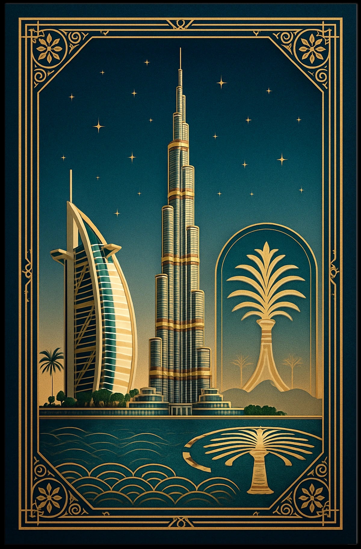 Art Deco Dubai Poster