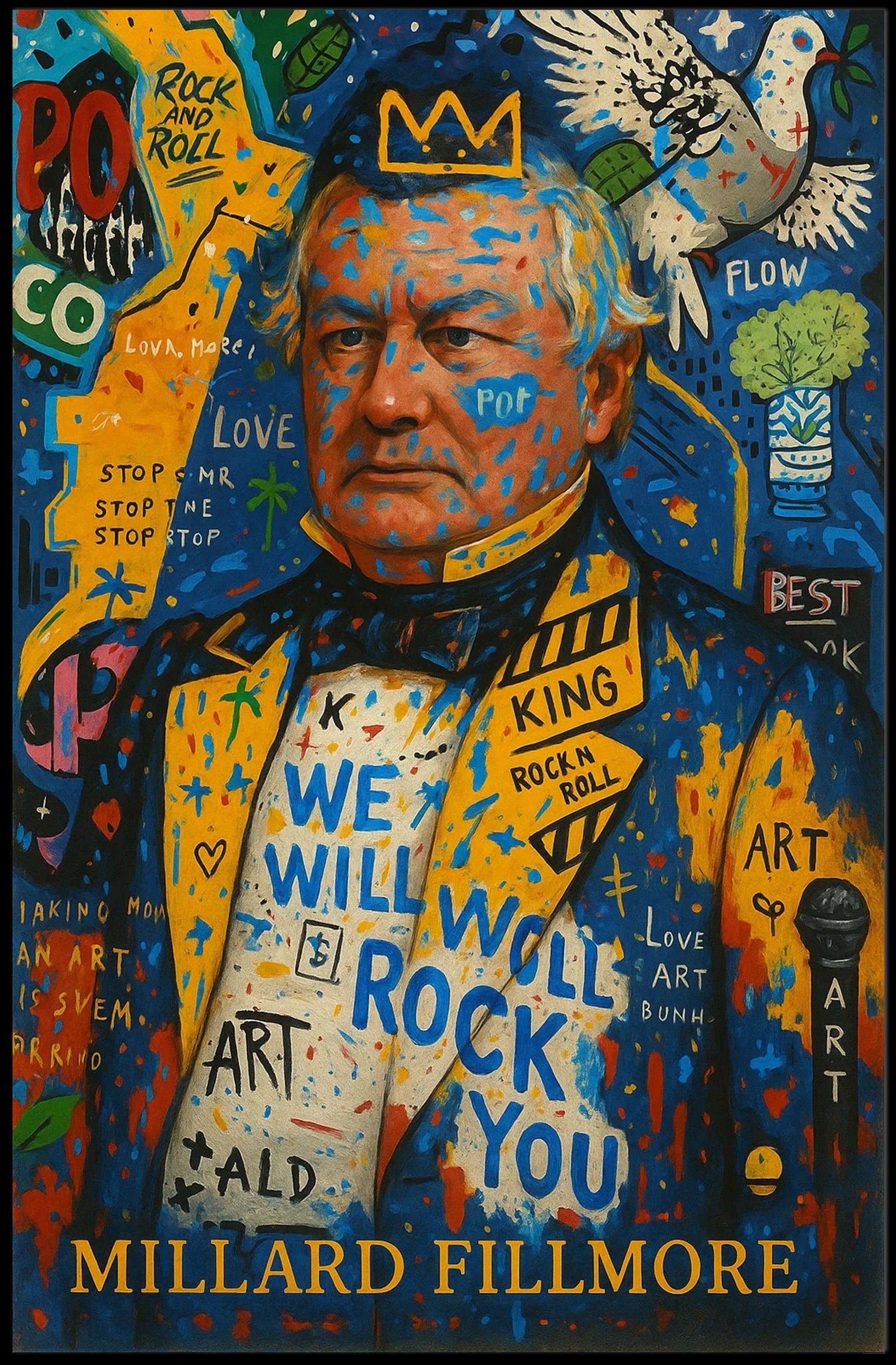 Millard Fillmore Abstract Artistic Poster