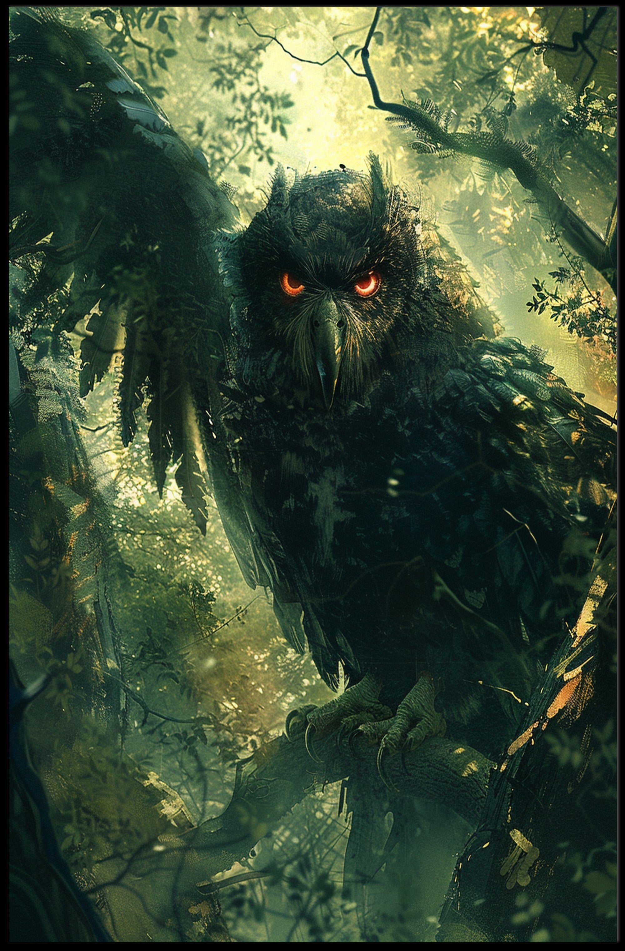 Mystical Owl Enigma in the Forest Fantasy or Mythology Poster PosterGoat