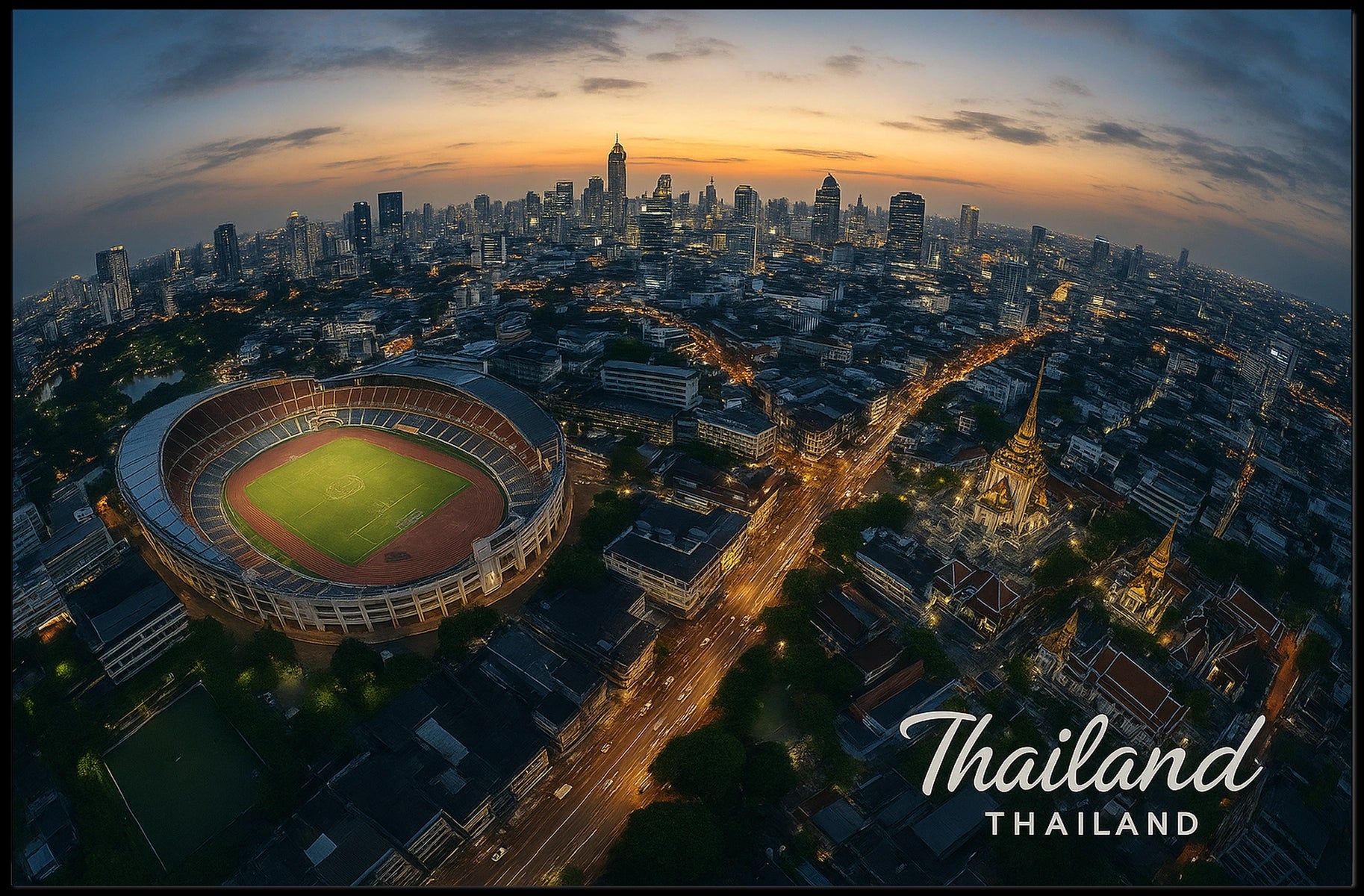 Thailand at Dusk Poster