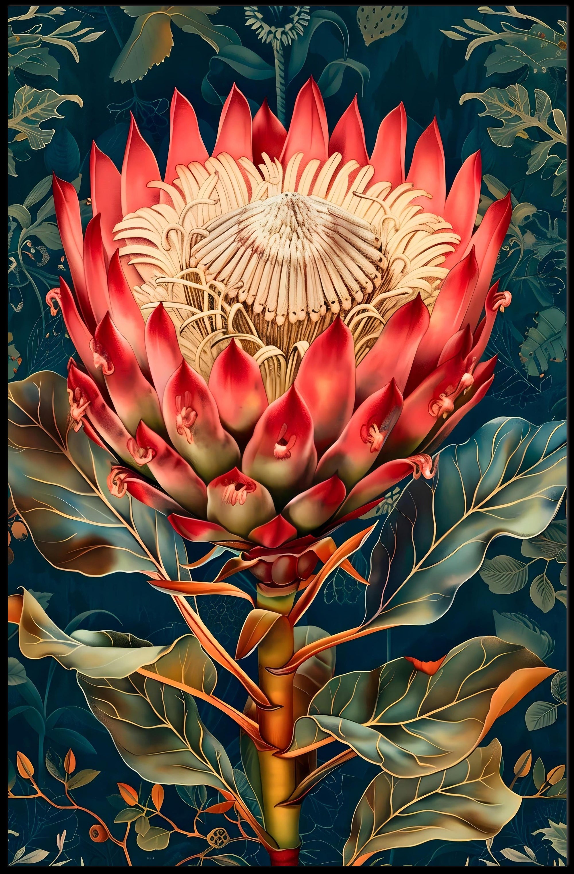 Vibrant Botanical Bloom Wall Art Print