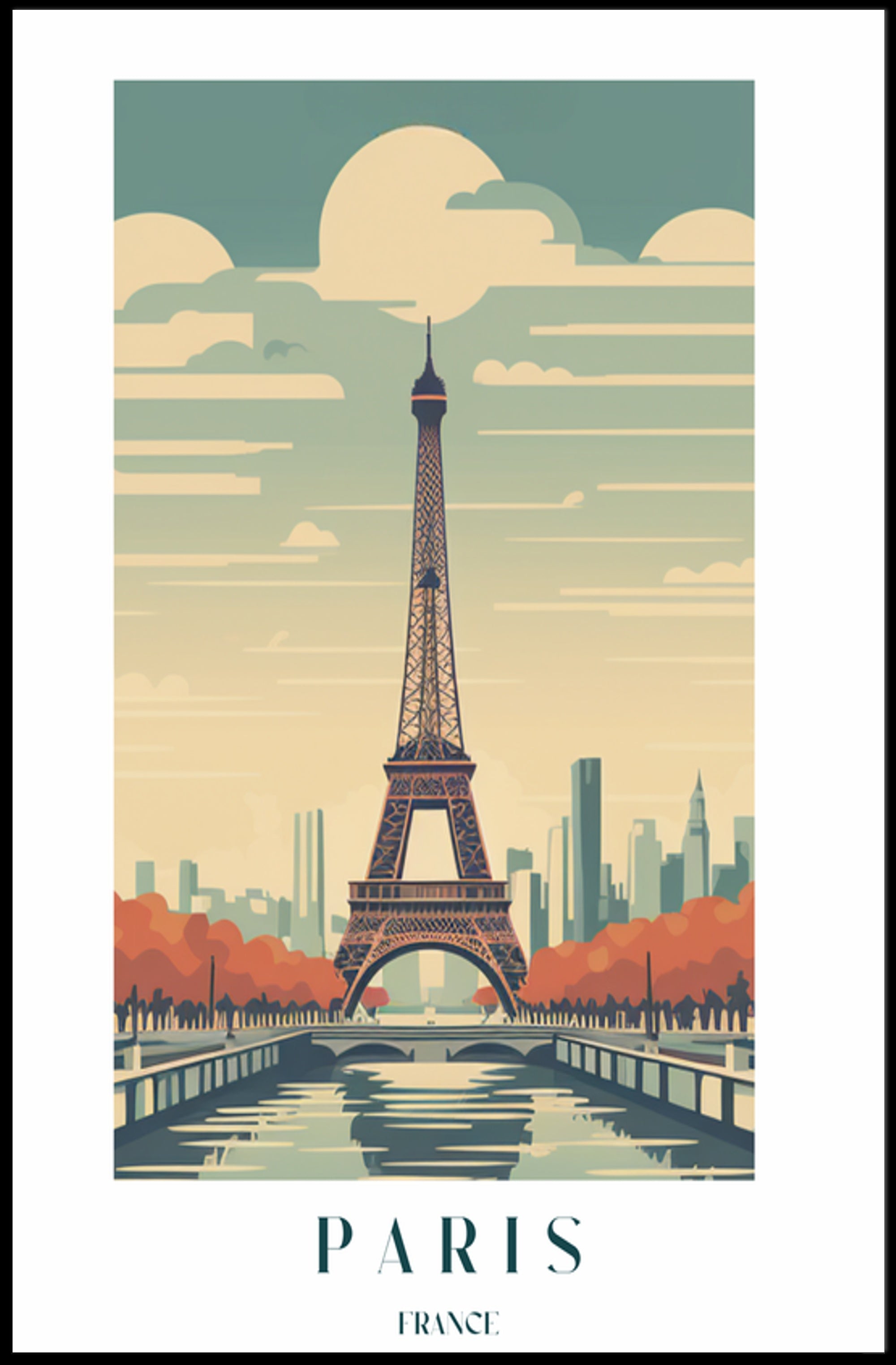 Eiffel Tower in Autumn Poster PosterGoat