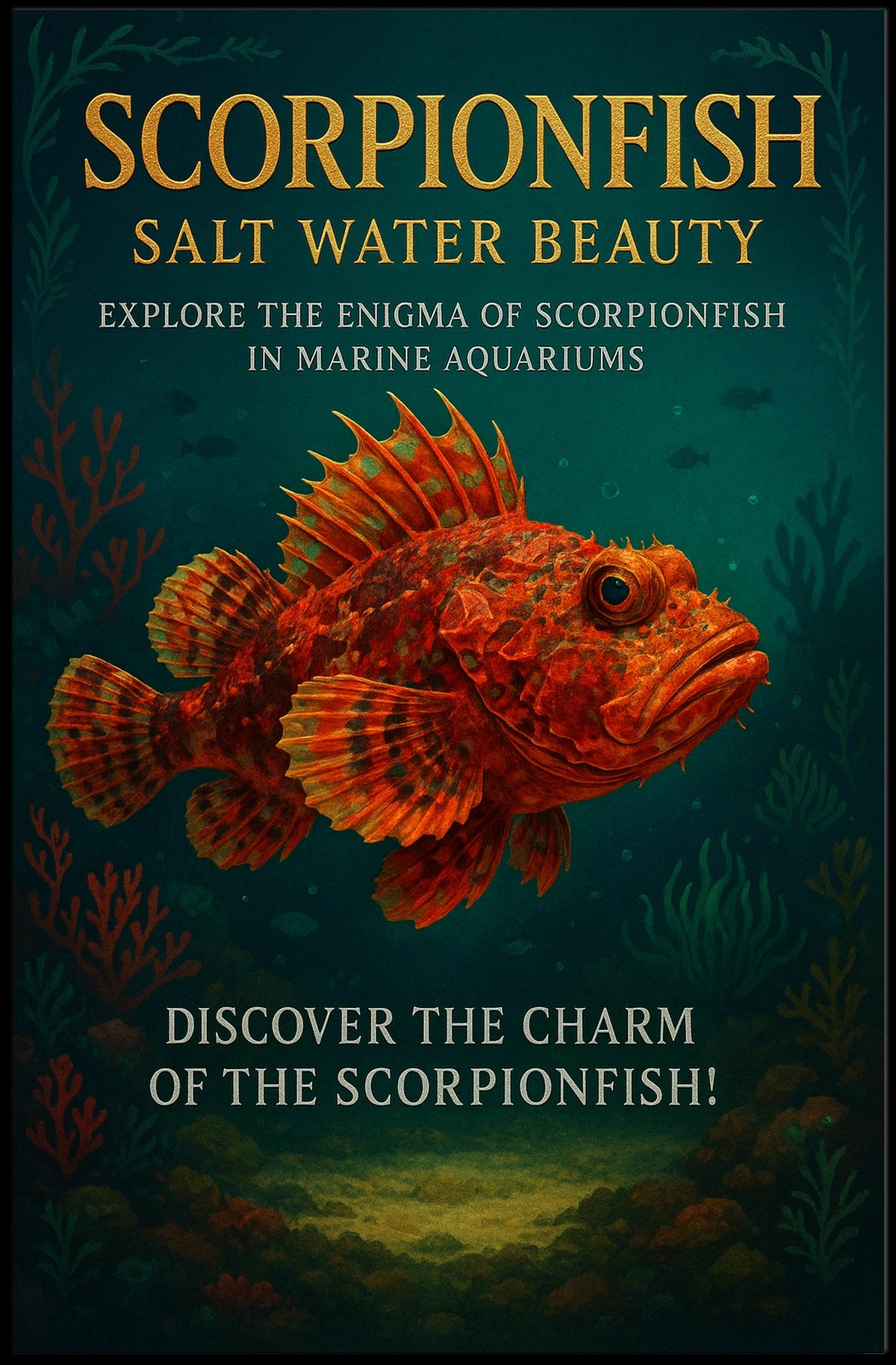 Scorpionfish Salt Water Beauty Poster