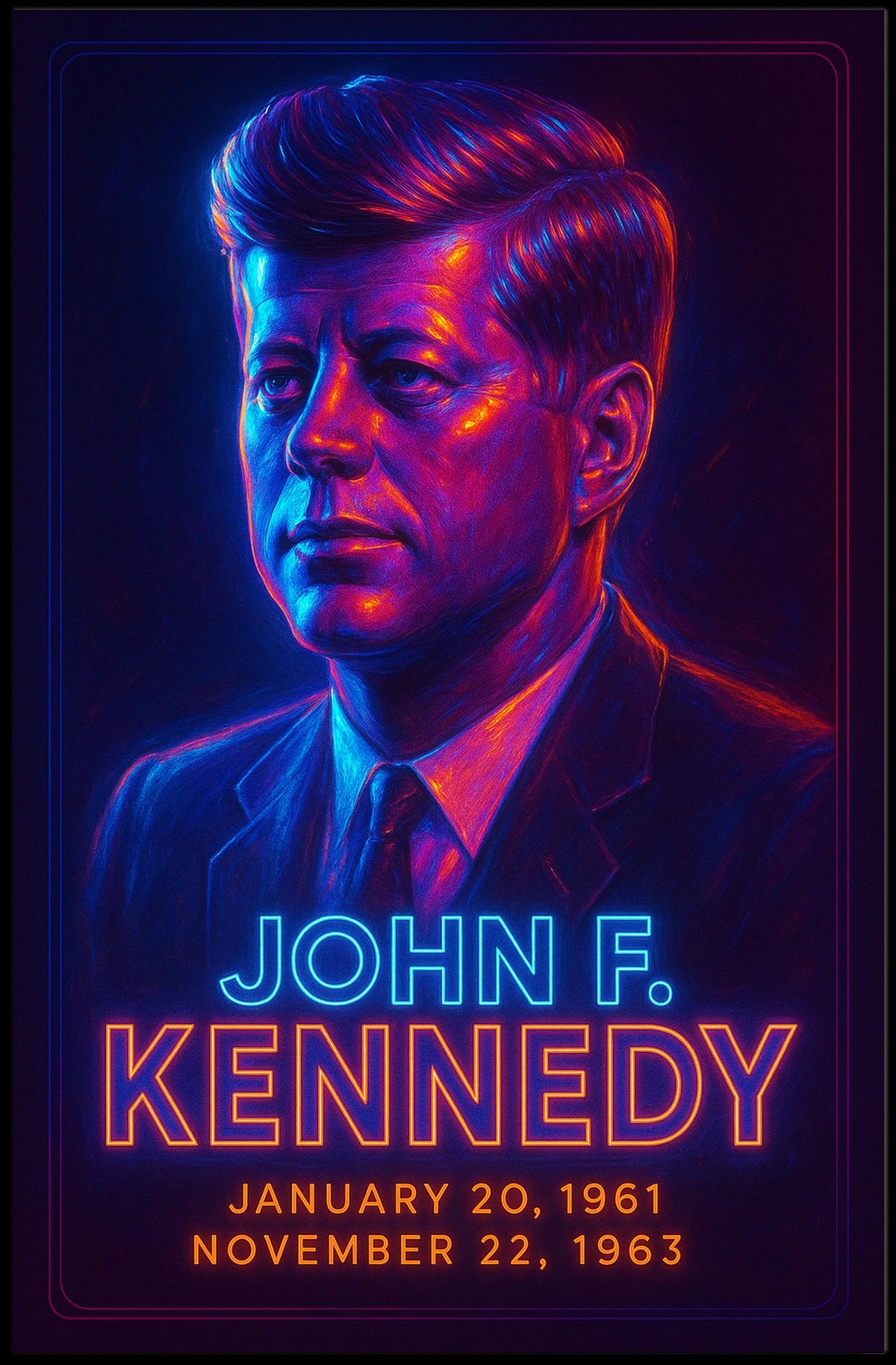 Kennedy Portrait Photography Realism Classic Poster