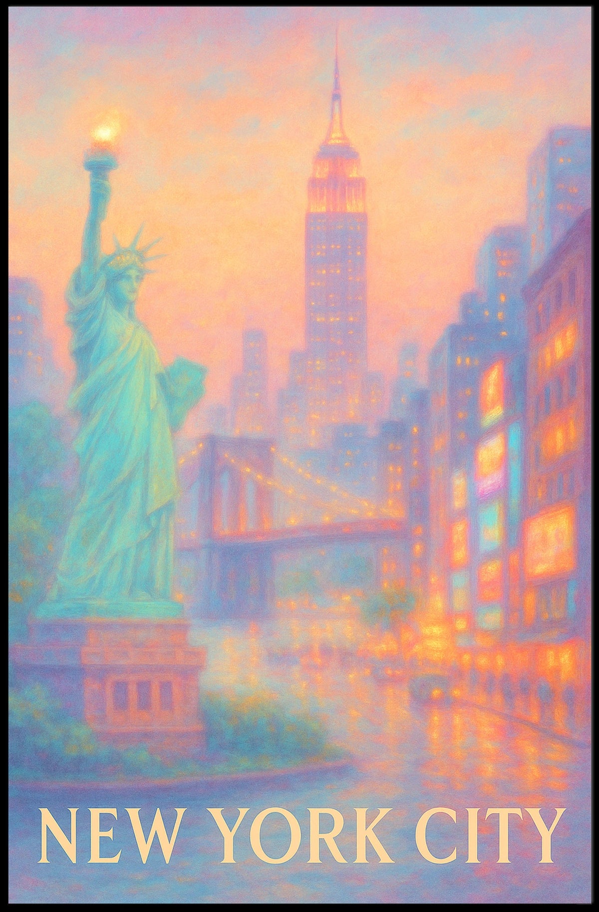 Dreamy New York Cityscape Poster