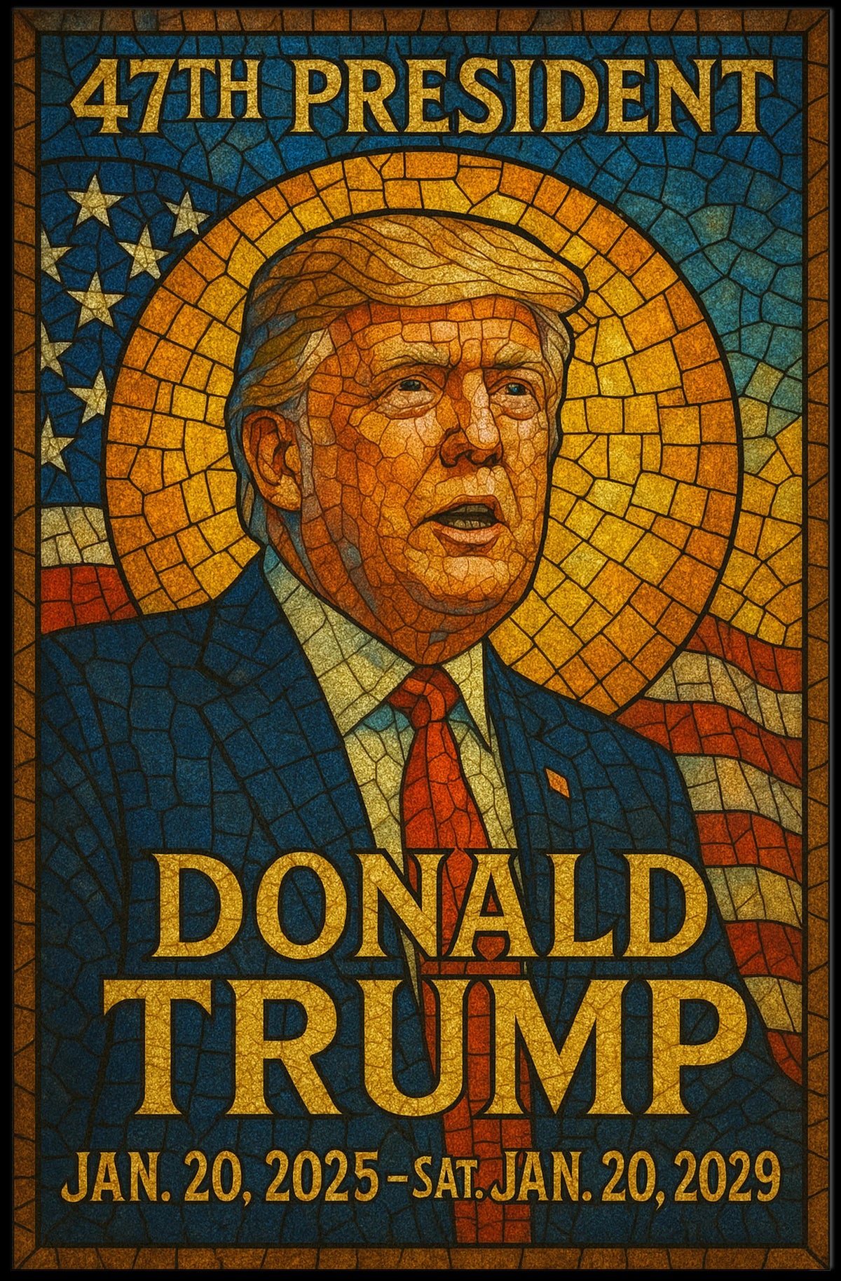 Trump 47th President Patriotic Decor Lovers Poster