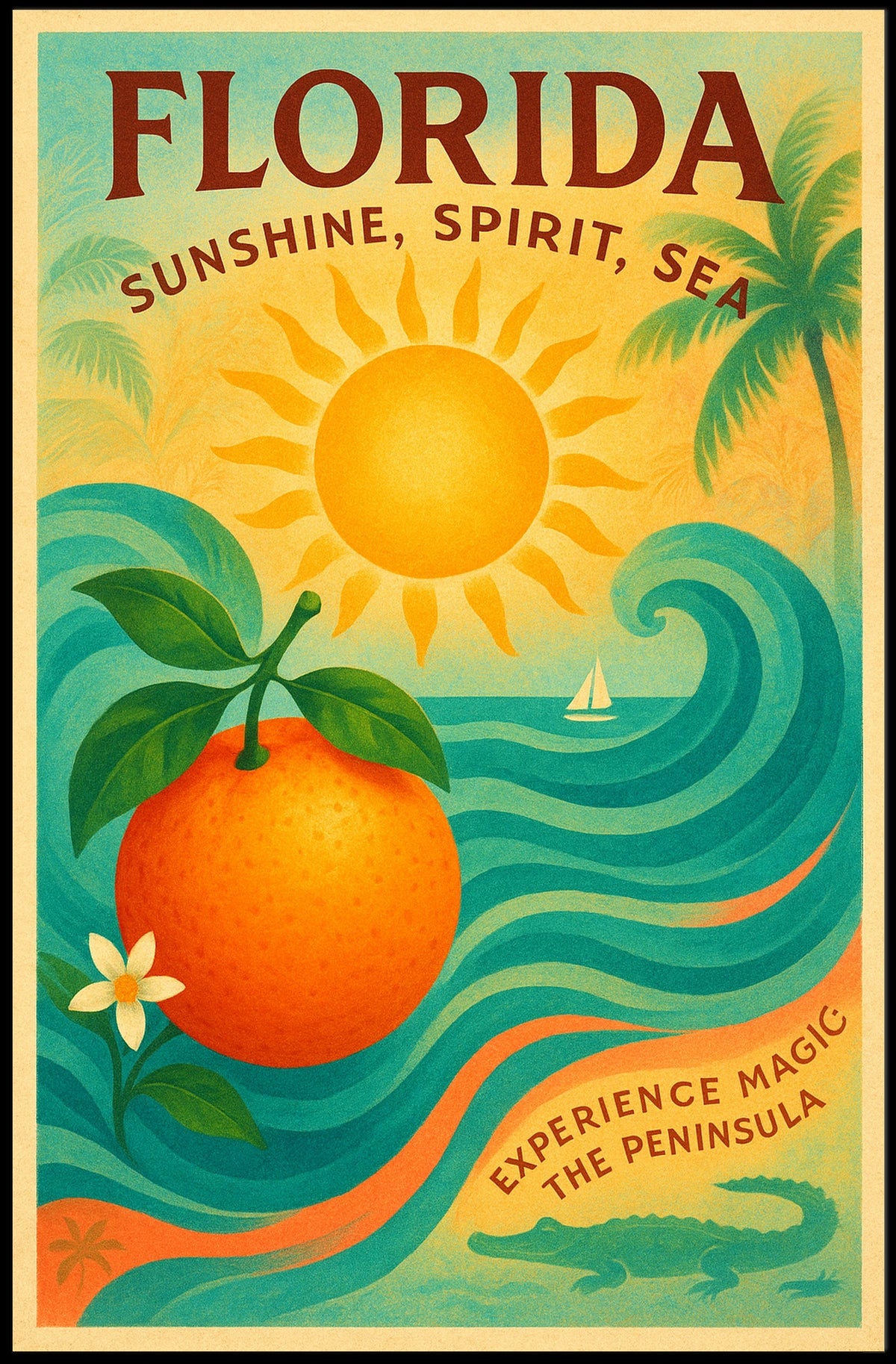 Florida Sunshine, Spirit, Sea Poster