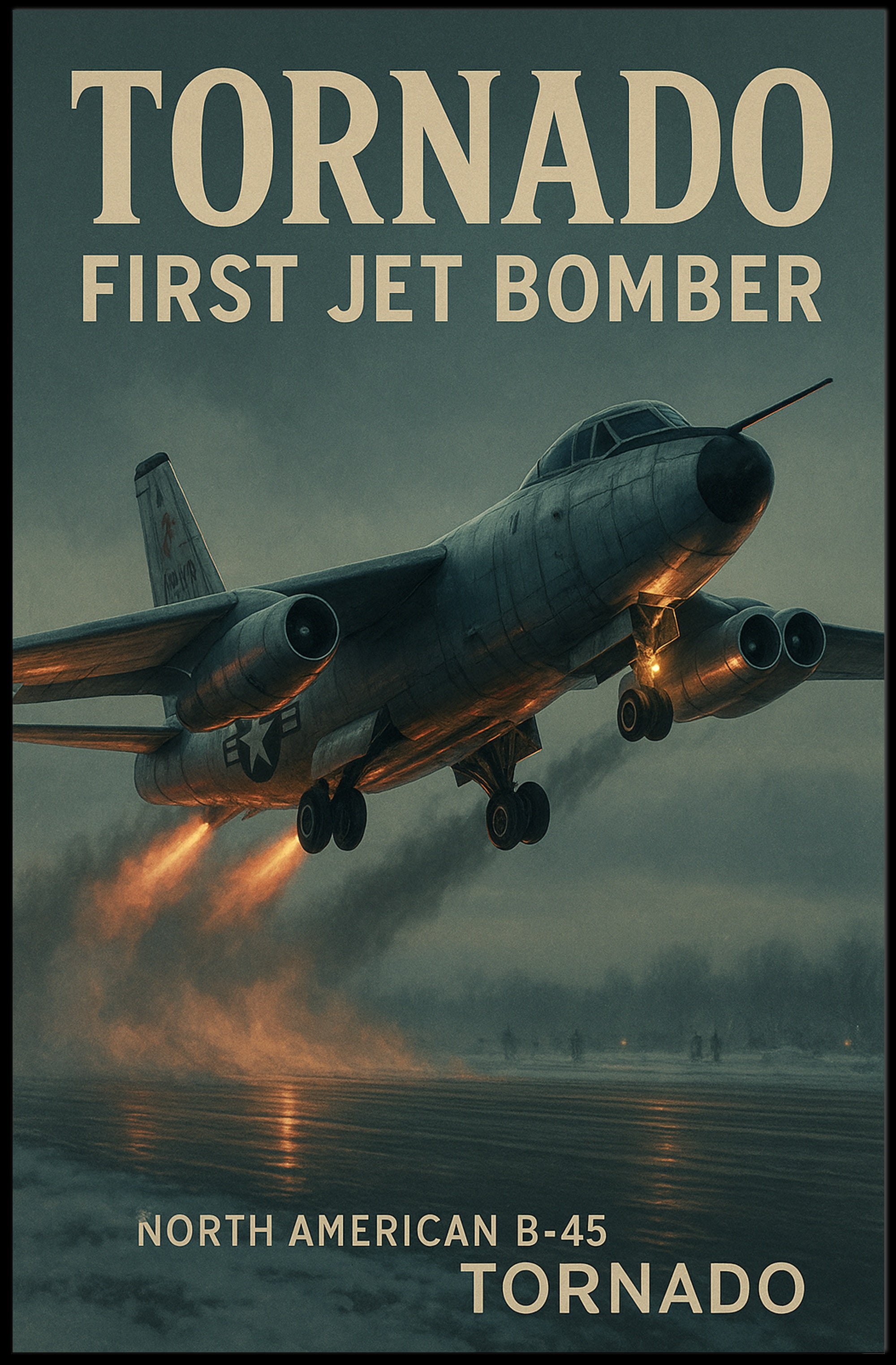 North American B-45 Tornado Early Cold War Poster