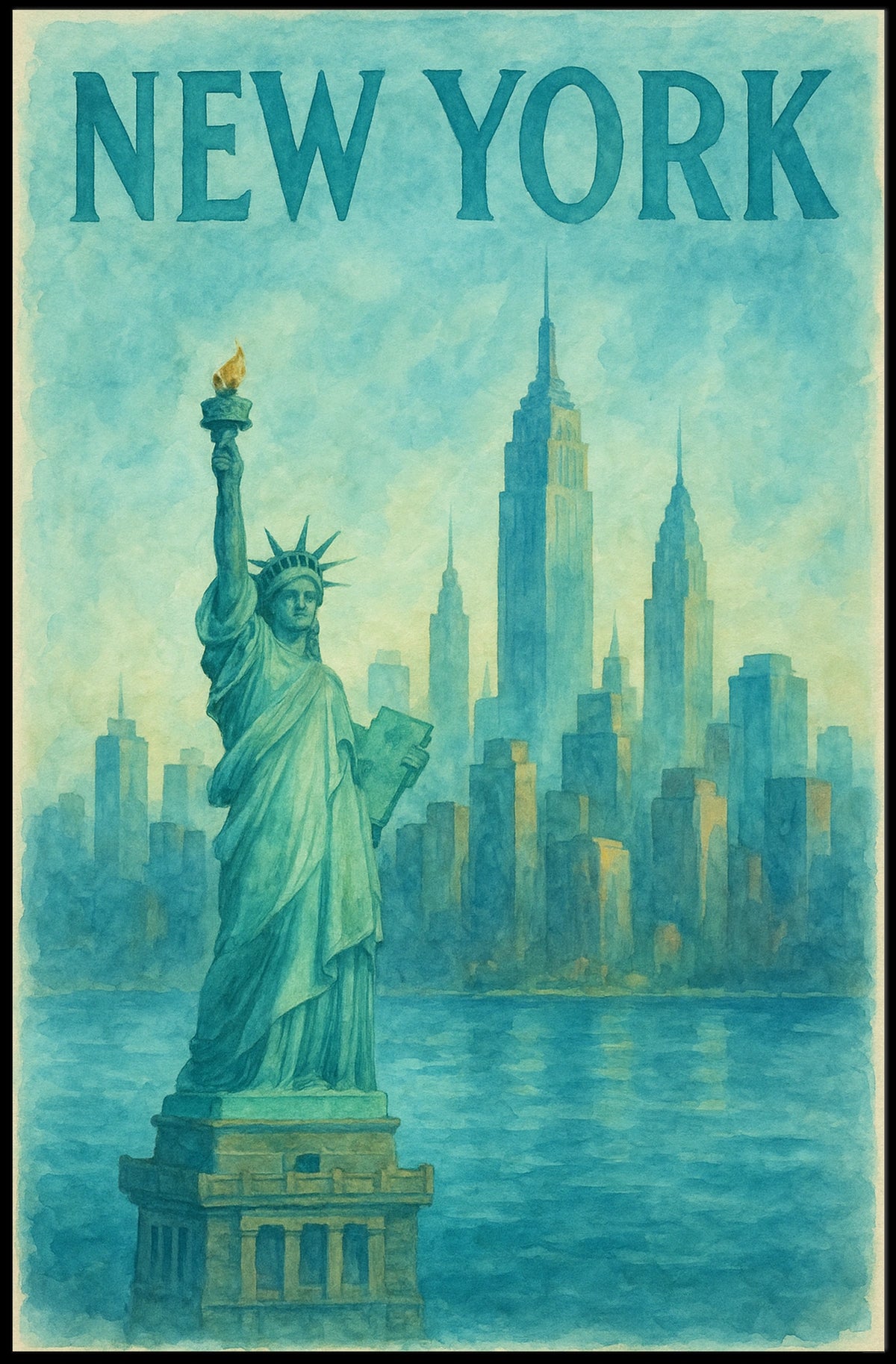 New York City Skyline Poster