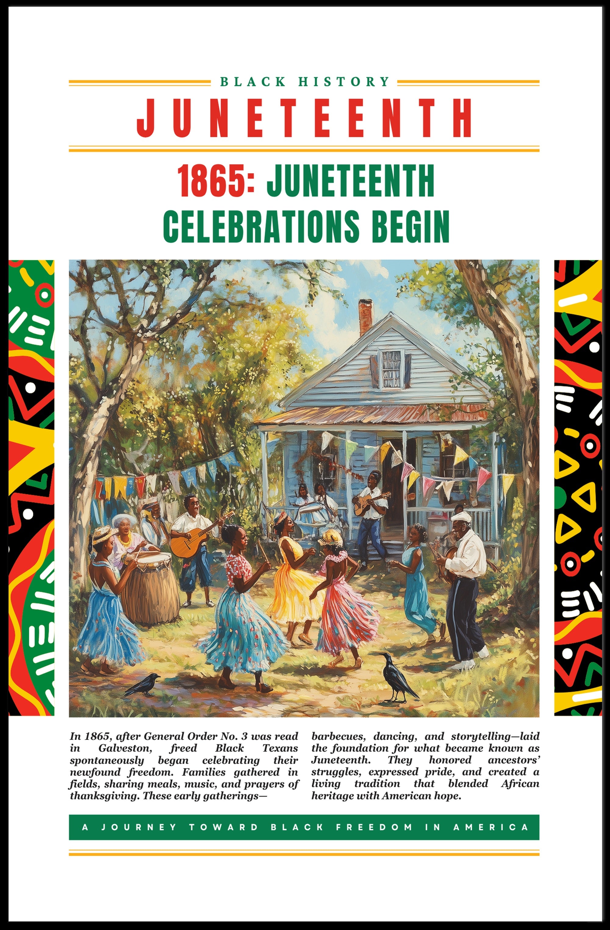 Juneteenth Freedom Celebration Cultural or Heritage Poster
