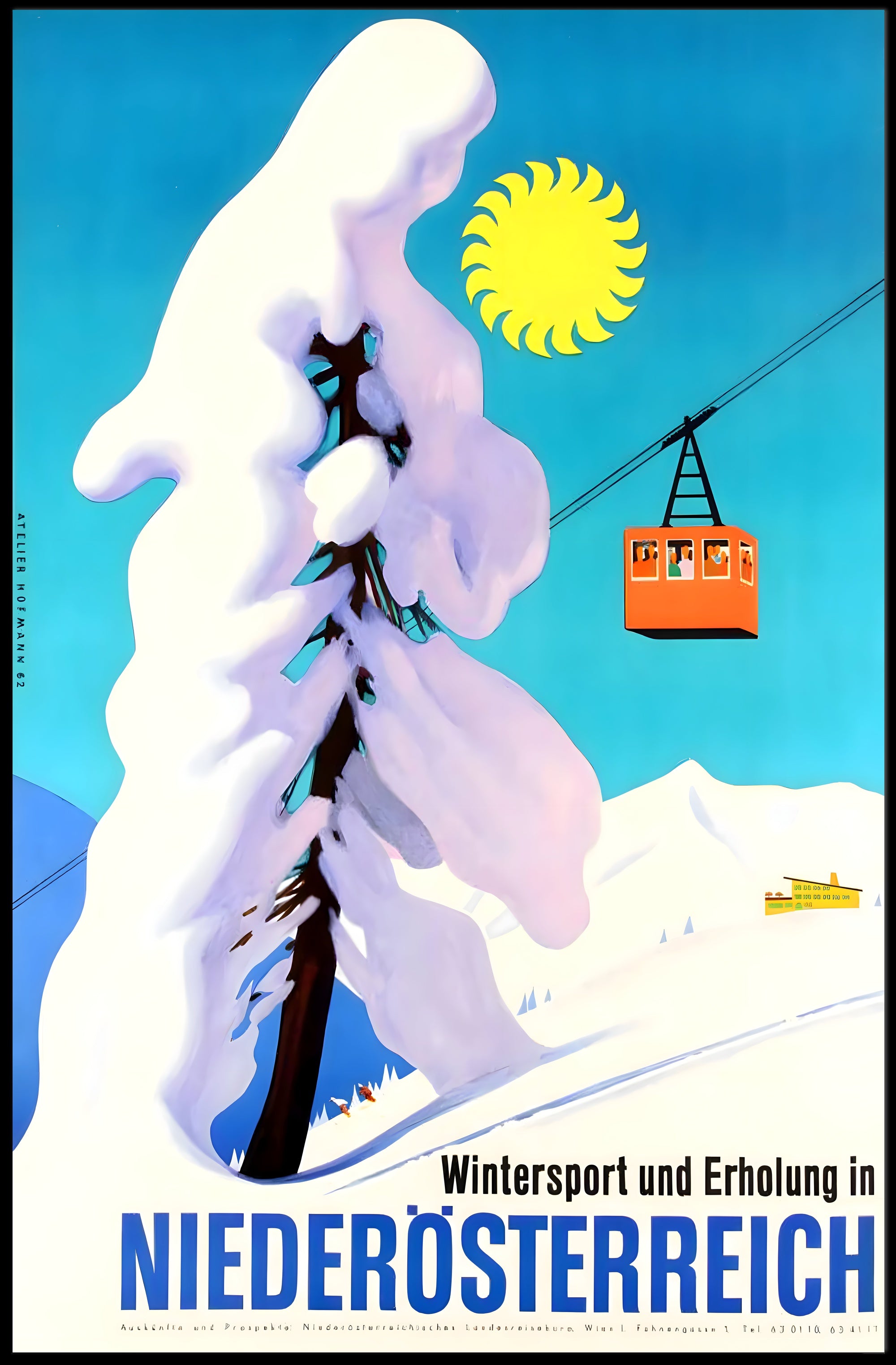 Winter Sports Adventure in Austria Travel Poster PosterGoat