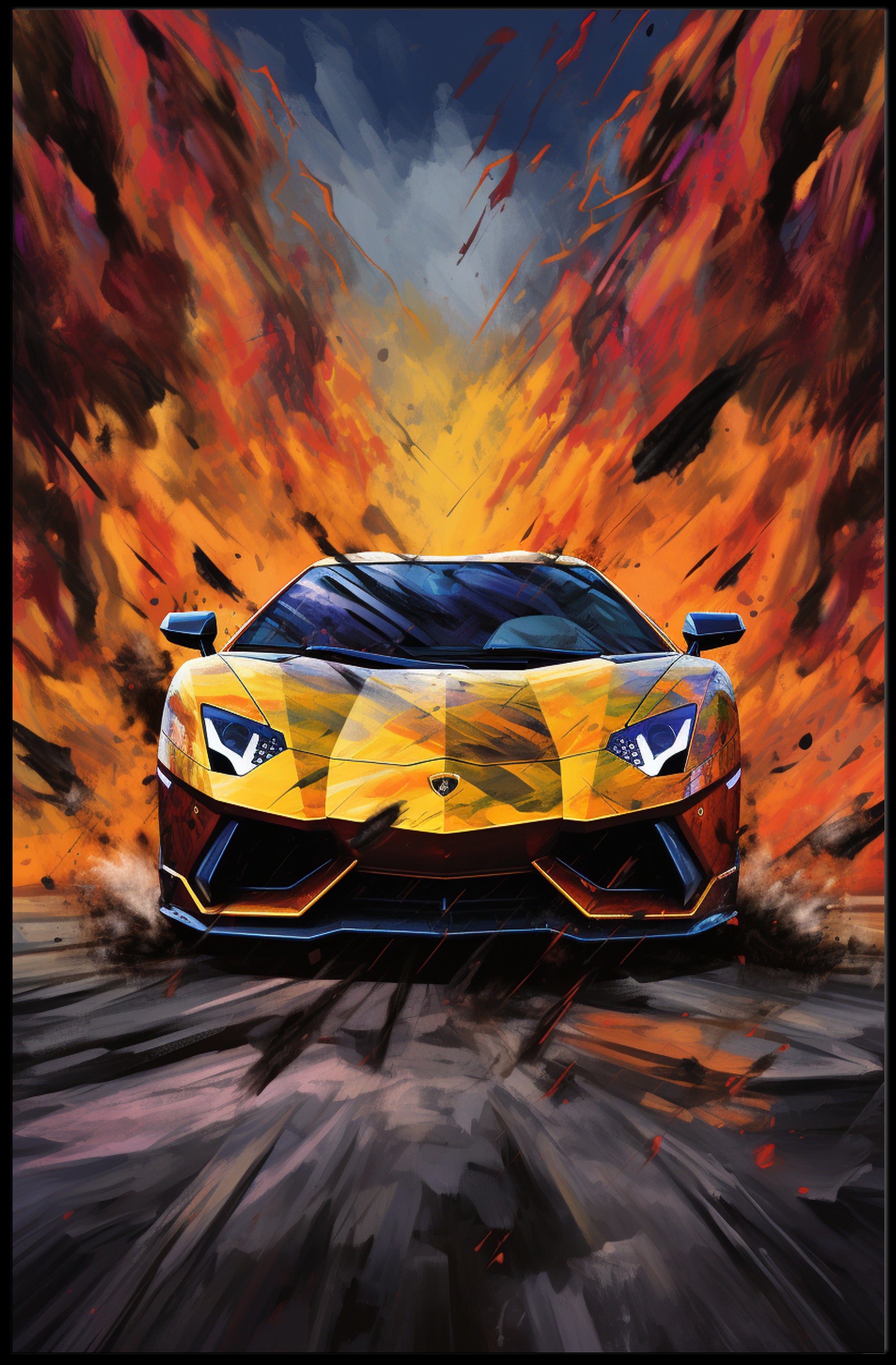 Blaze of Speed Poster PosterGoat