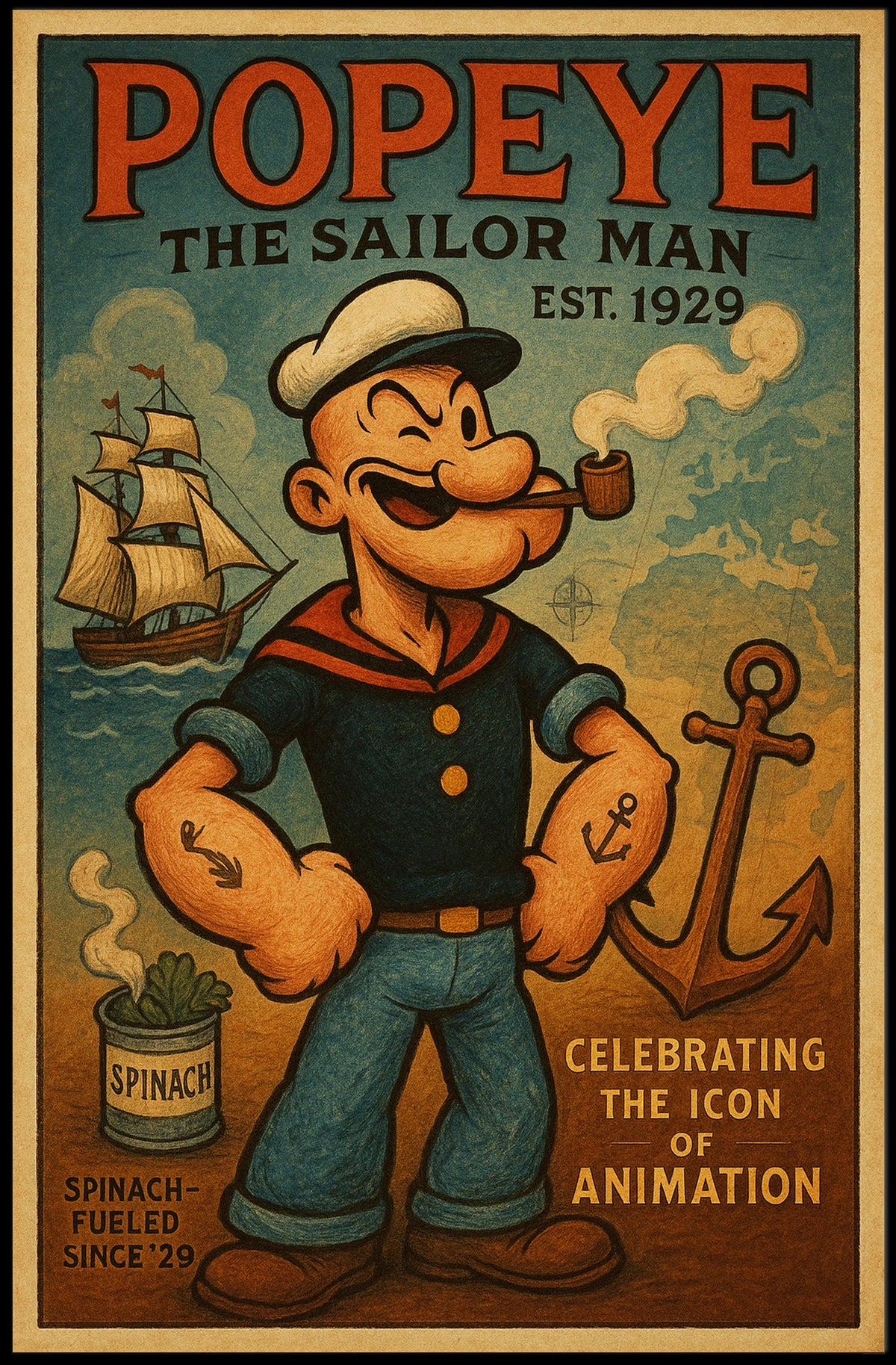 Popeye 1929 Art Poster POP-165