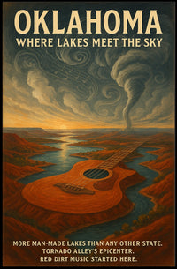 Oklahoma Where Lakes Meet The Sky Poster