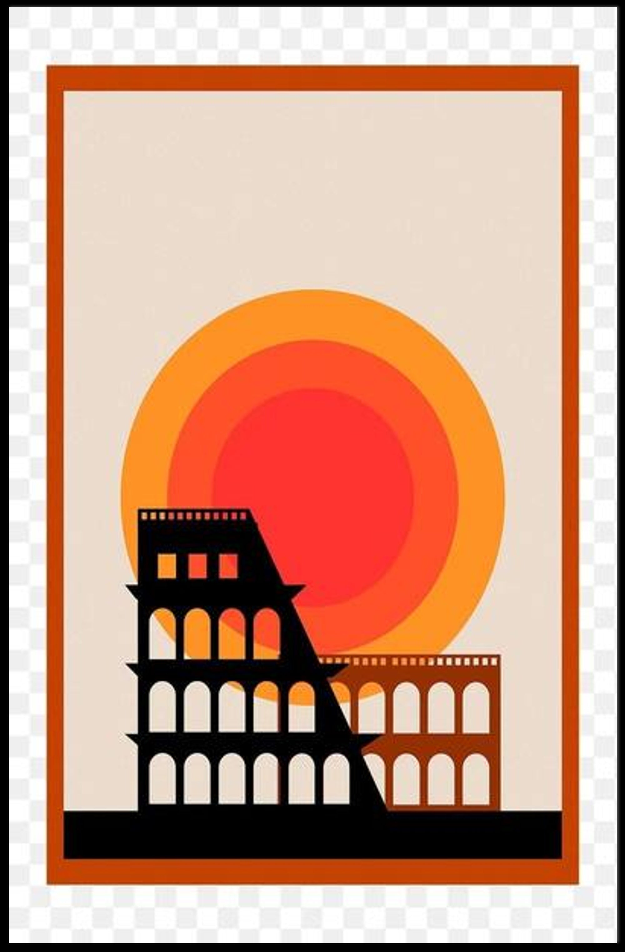 Iconic Architecture at Sunset Poster PosterGoat