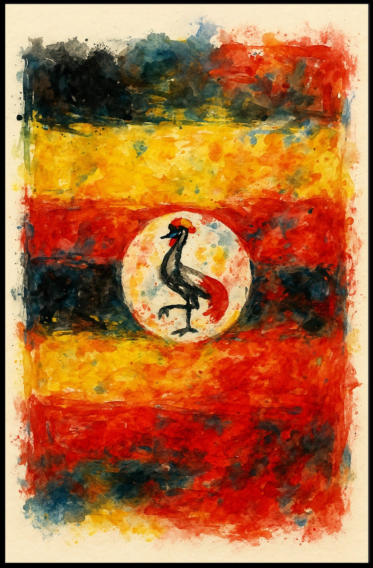 Vibrant Uganda Colors Wanderlust Decor Lovers Travel Inspired African Scenery Art Poster