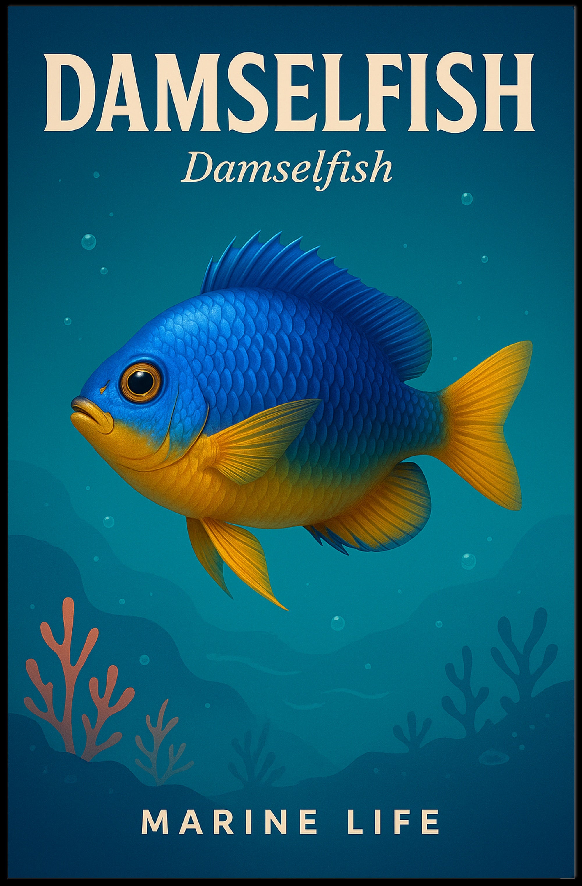 Damselfish Marine Life Poster PosterGoat