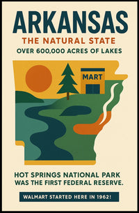 Discover Arkansas: Natural Beauty and History Poster