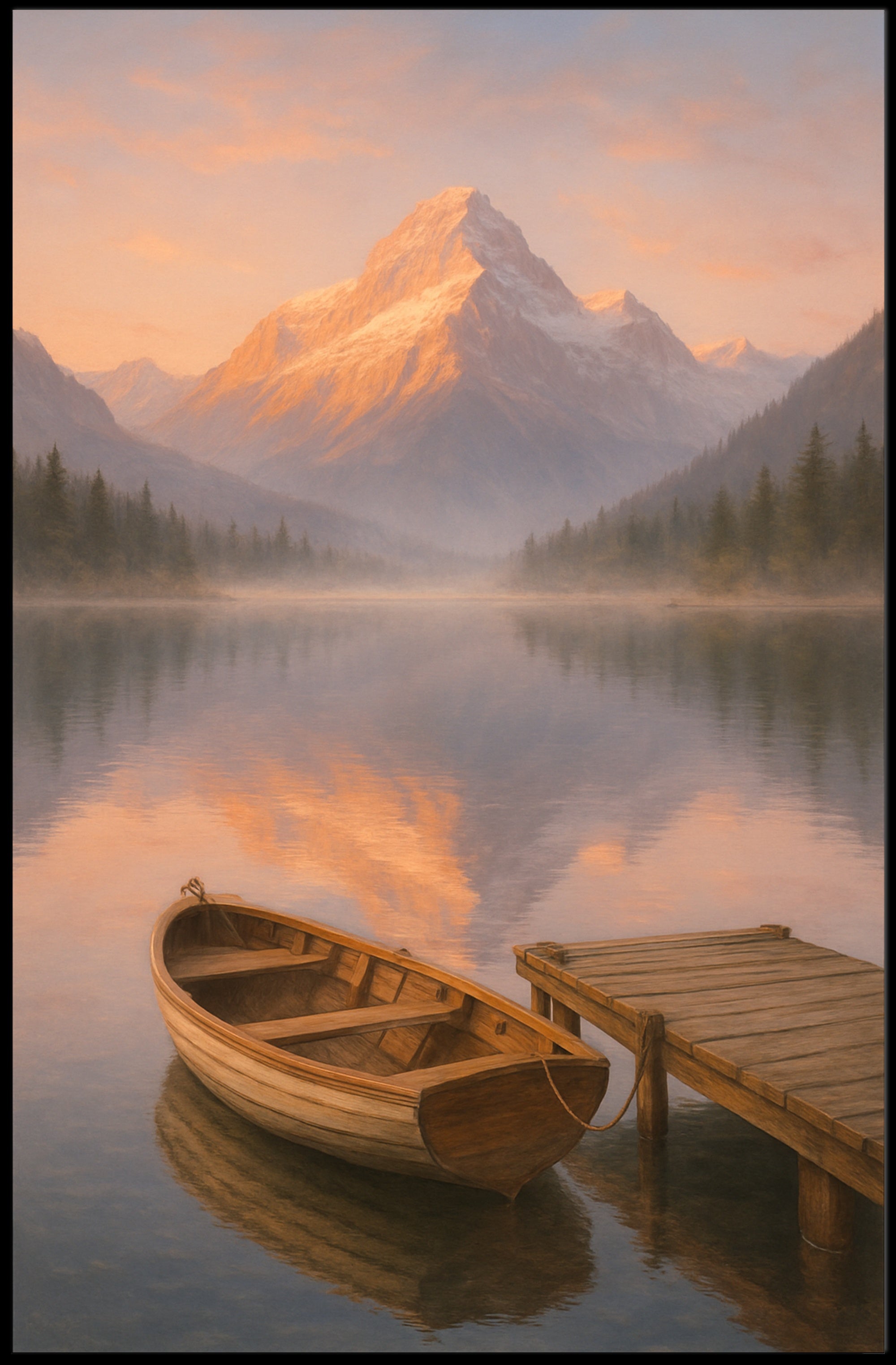 Tranquil Mountain Reflections Poster