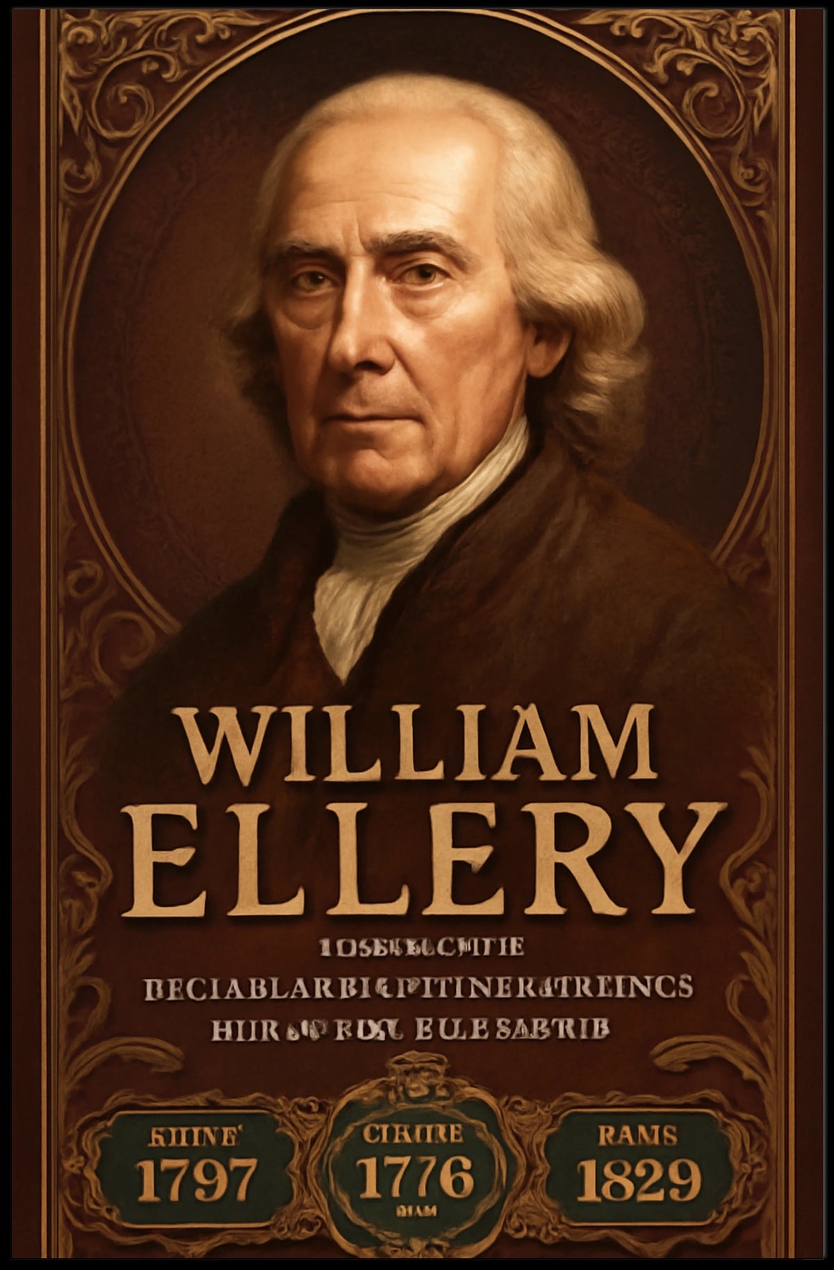 William Ellery Historical Figure Poster