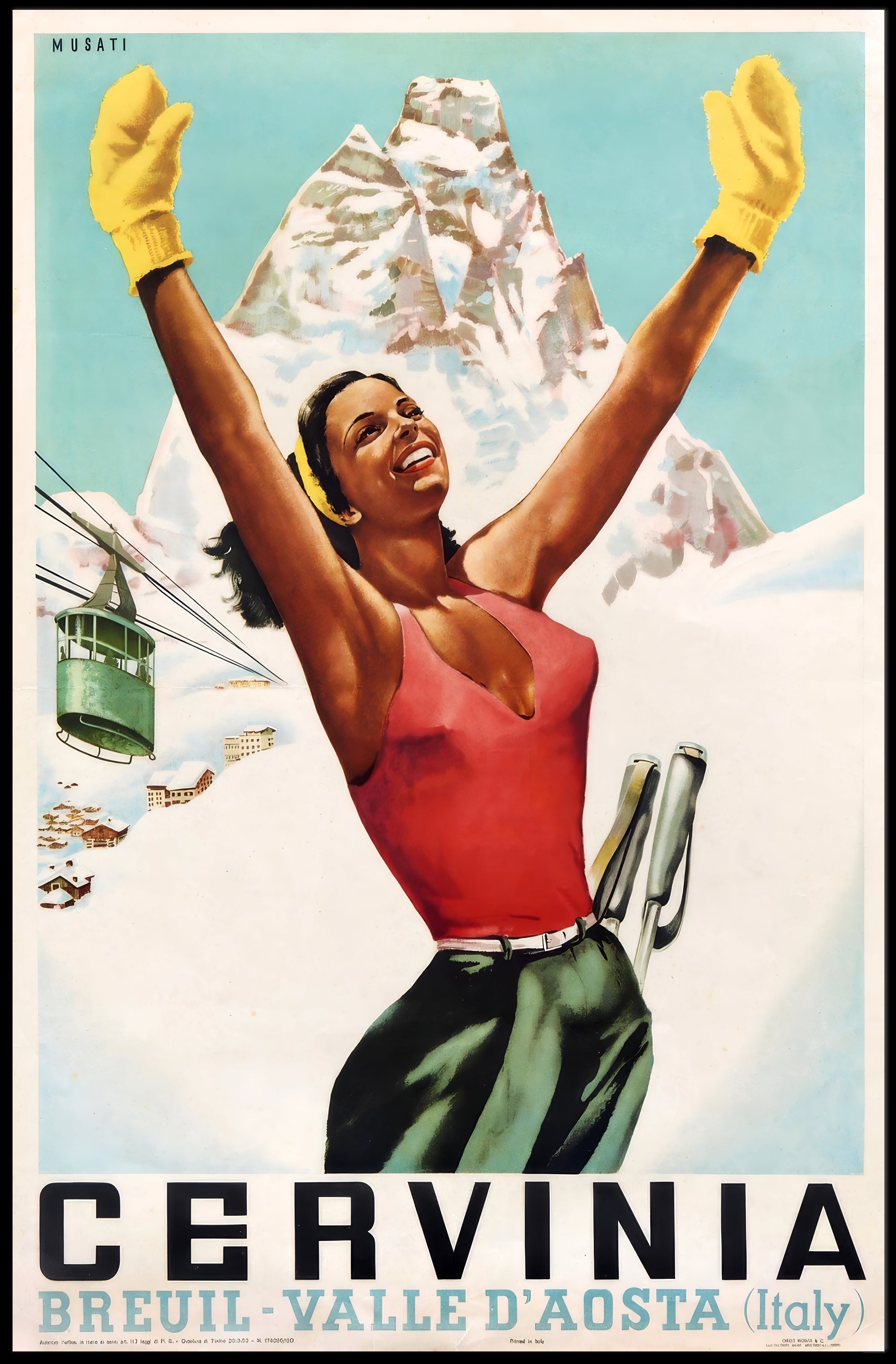 Embrace the Adventure at Cervinia Poster PosterGoat