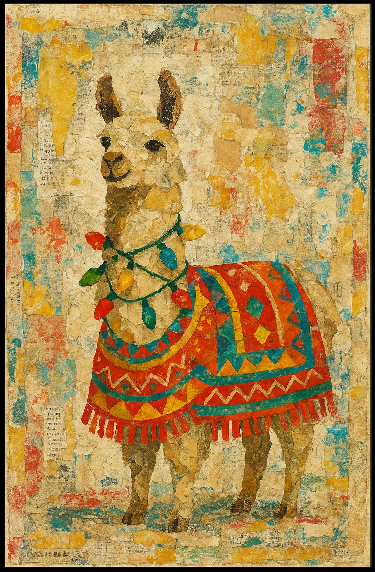 LlamaWorldVoyages Dreamscapes Illustrations Wanderings Poster