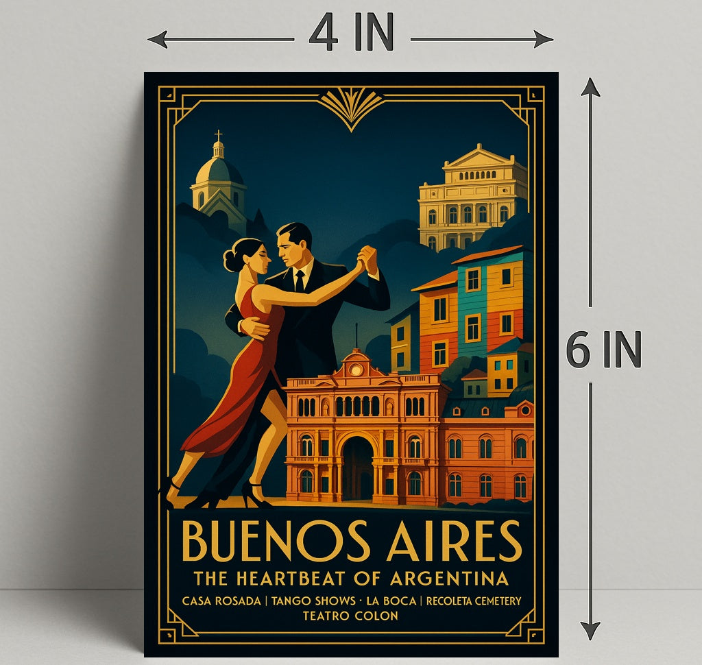Buenos Aires Vintage Travel Poster Wall Art PosterGoat