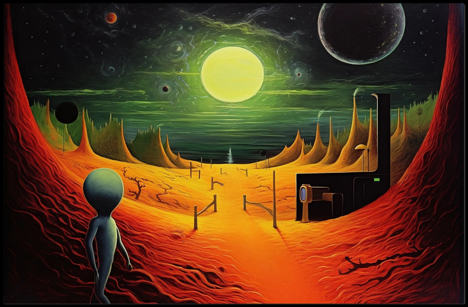 Alien Landscape Adventure Poster