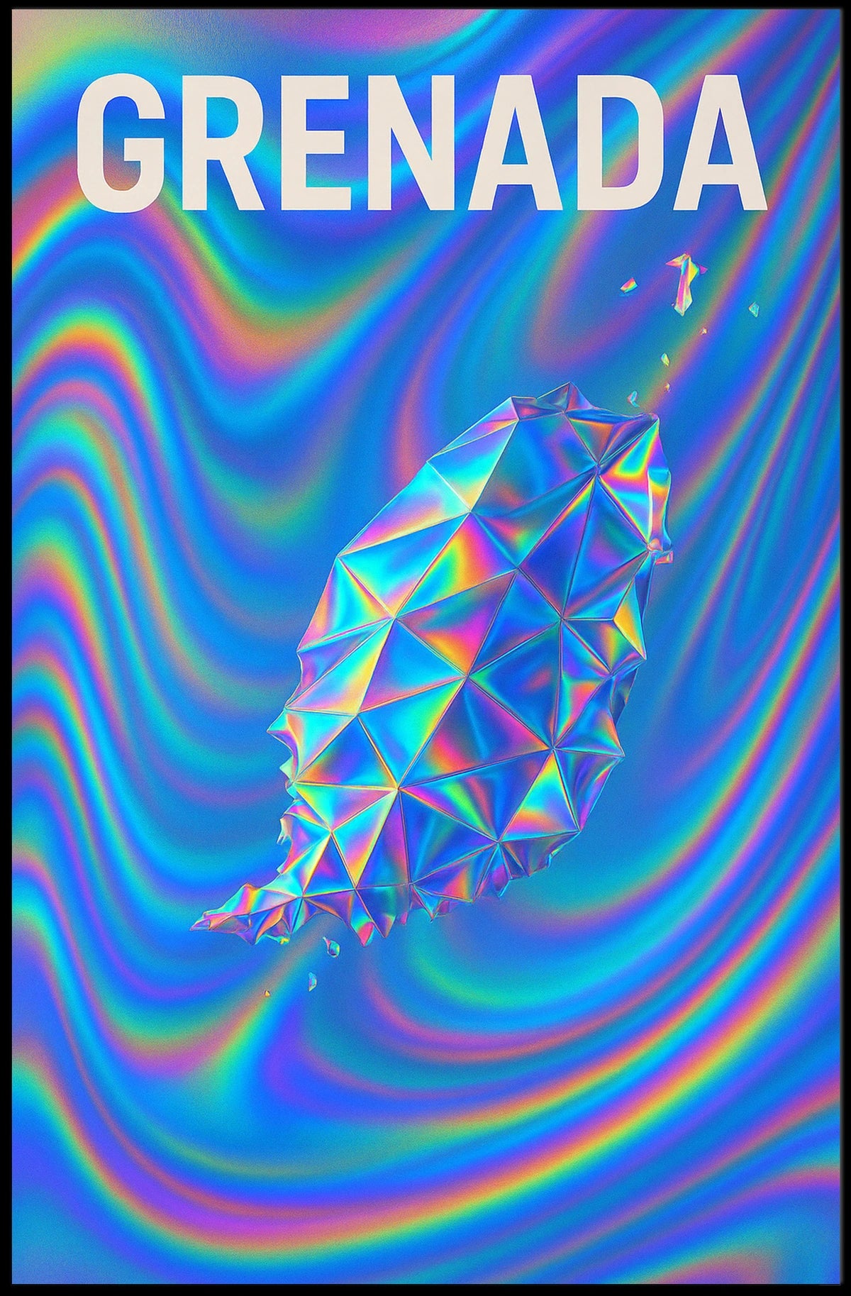 Grenada A Vibrant Geometric Vision Poster