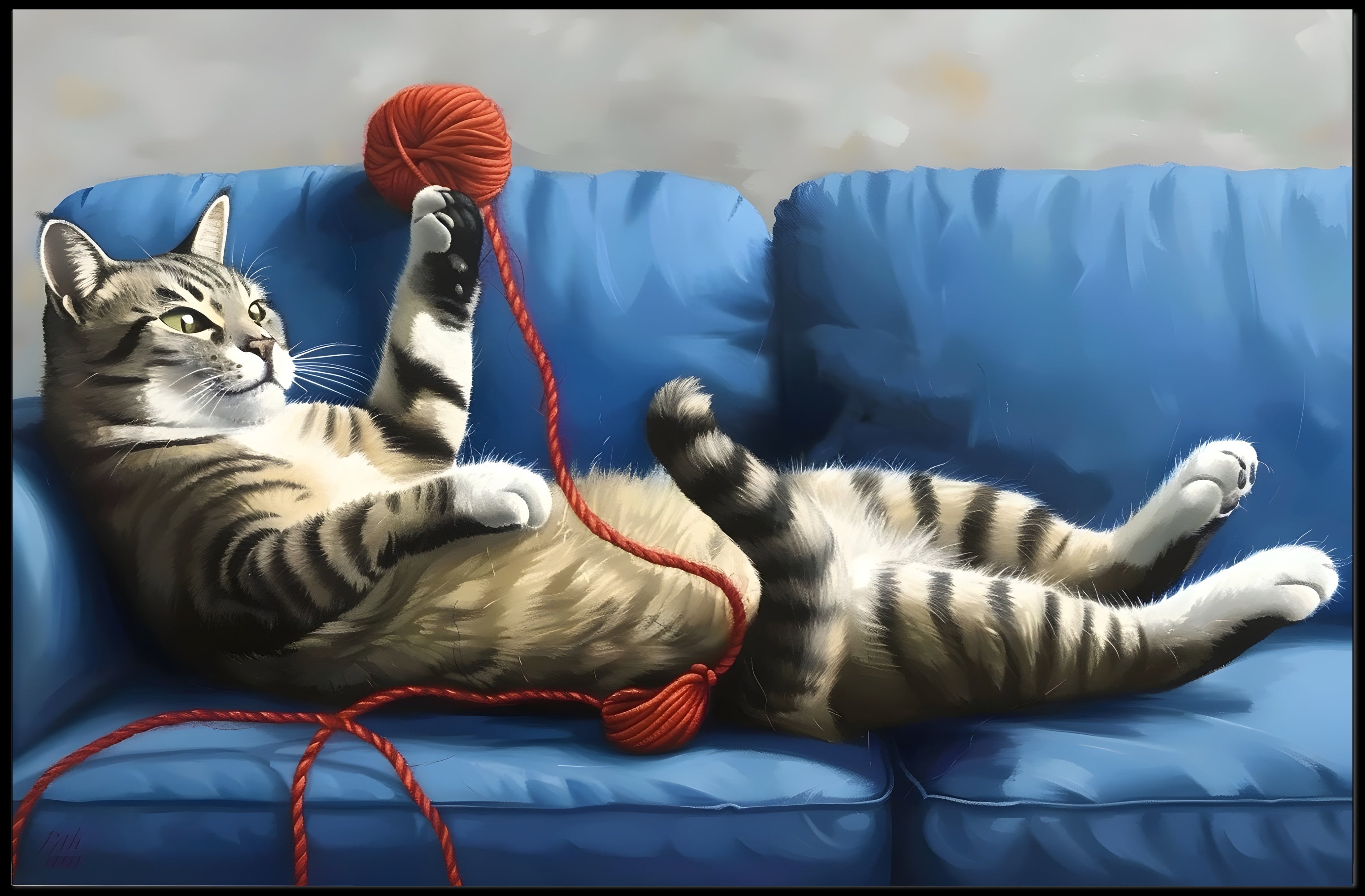 The Playful Cat Poster