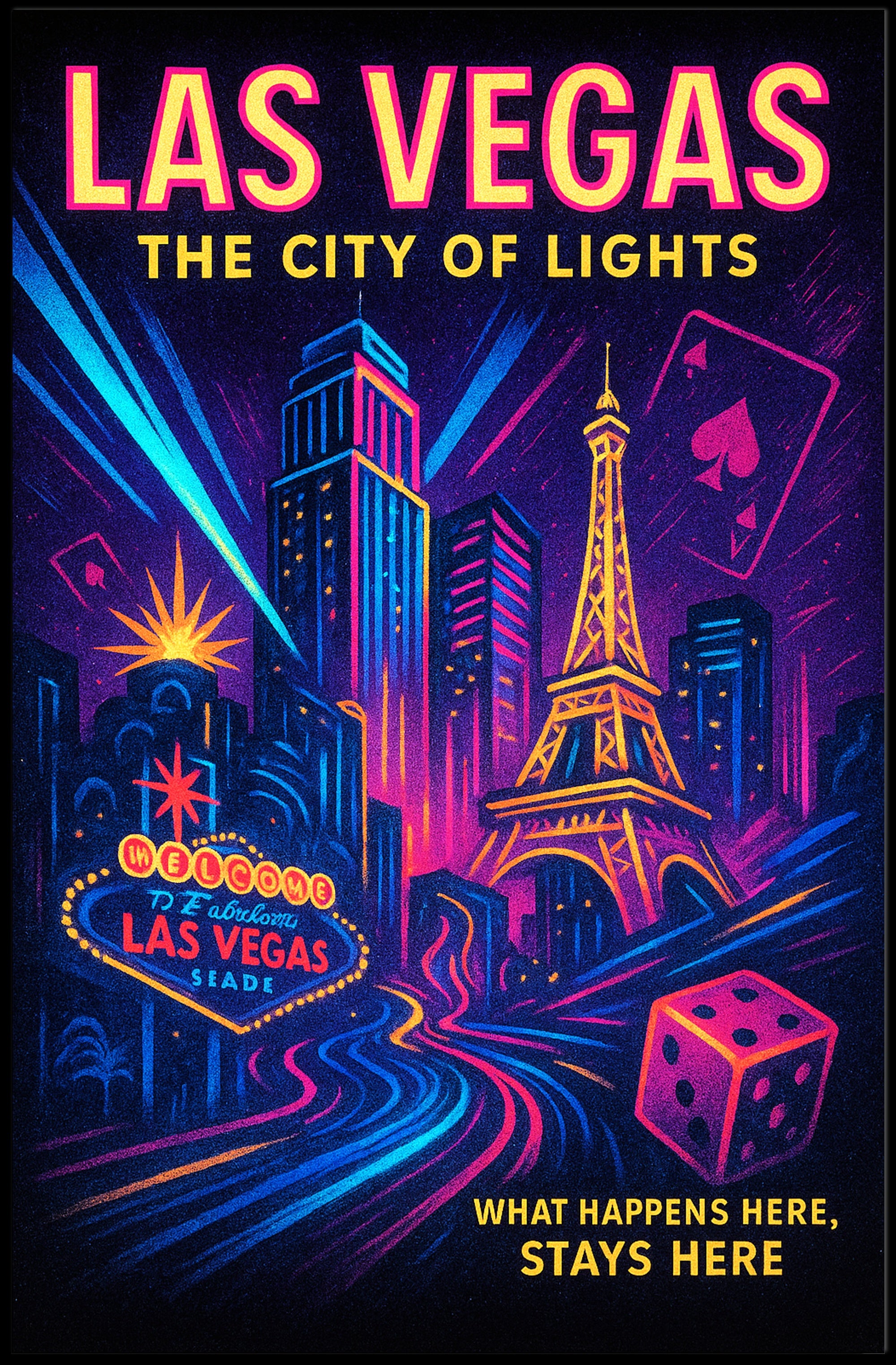 Las Vegas The City of Lights Poster