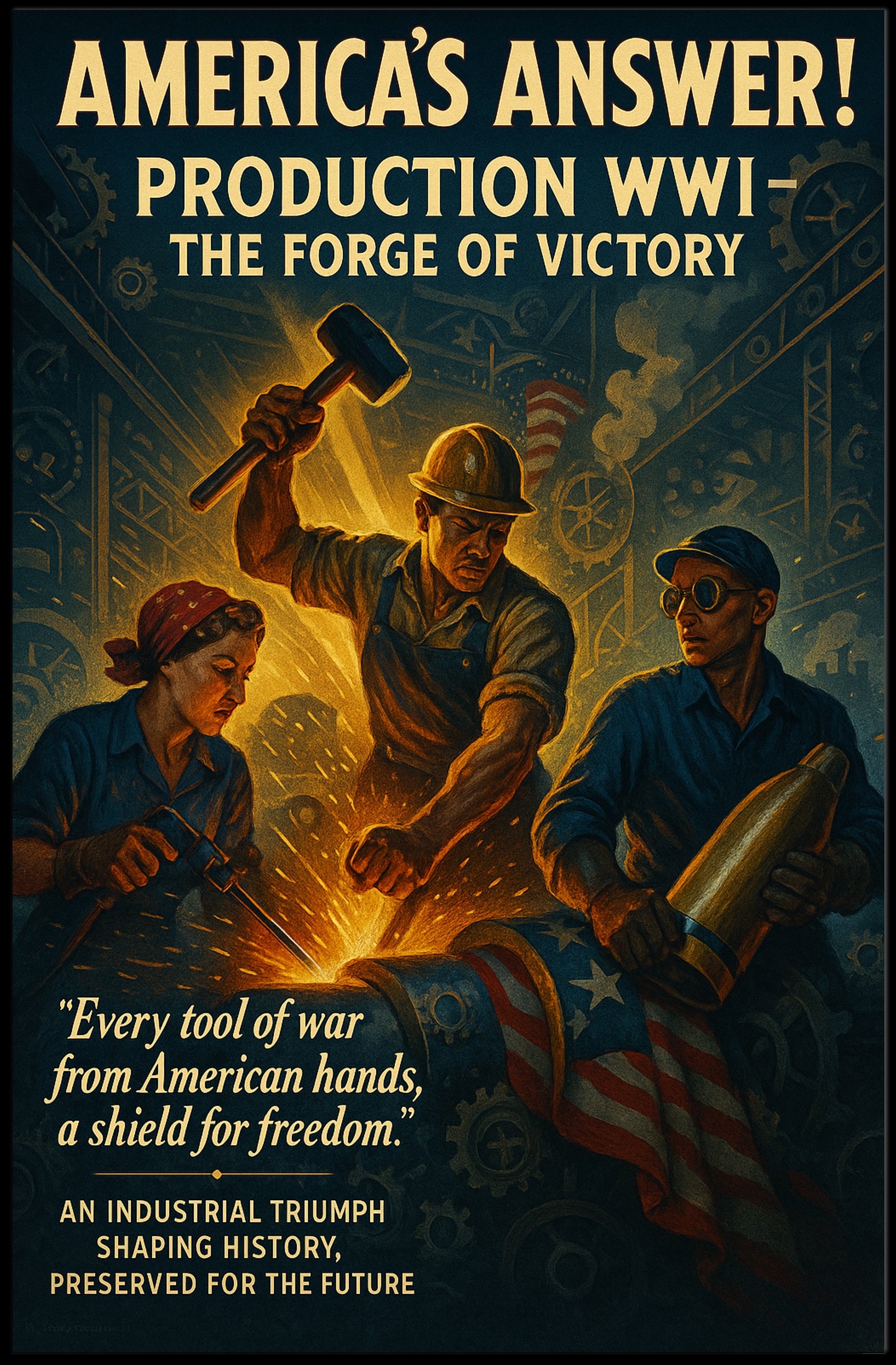 America's Answer: The Forge of Victory Poster